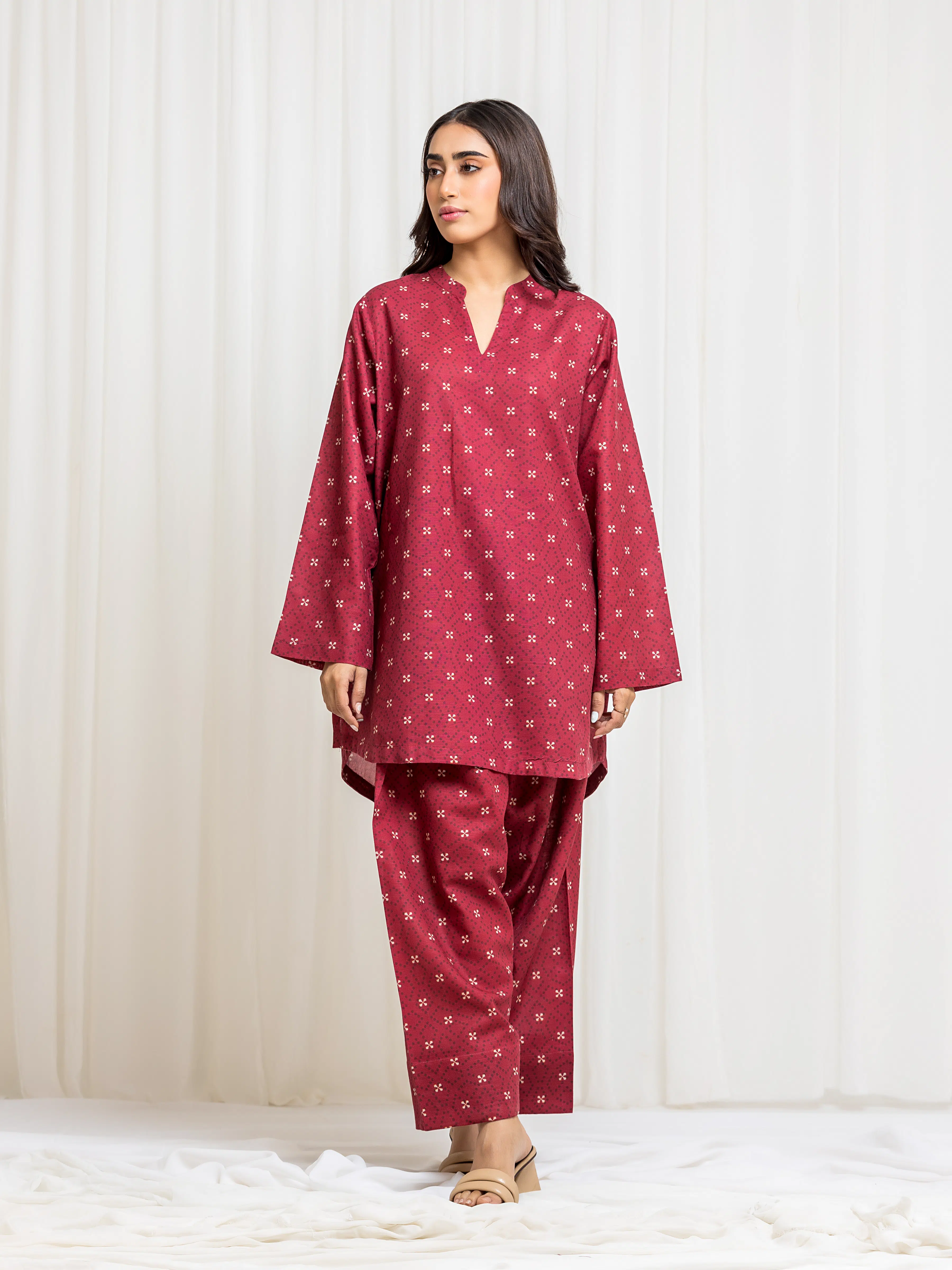 Pret Printed Khaddar Co-Ord Set - EWTKP5-83014ST