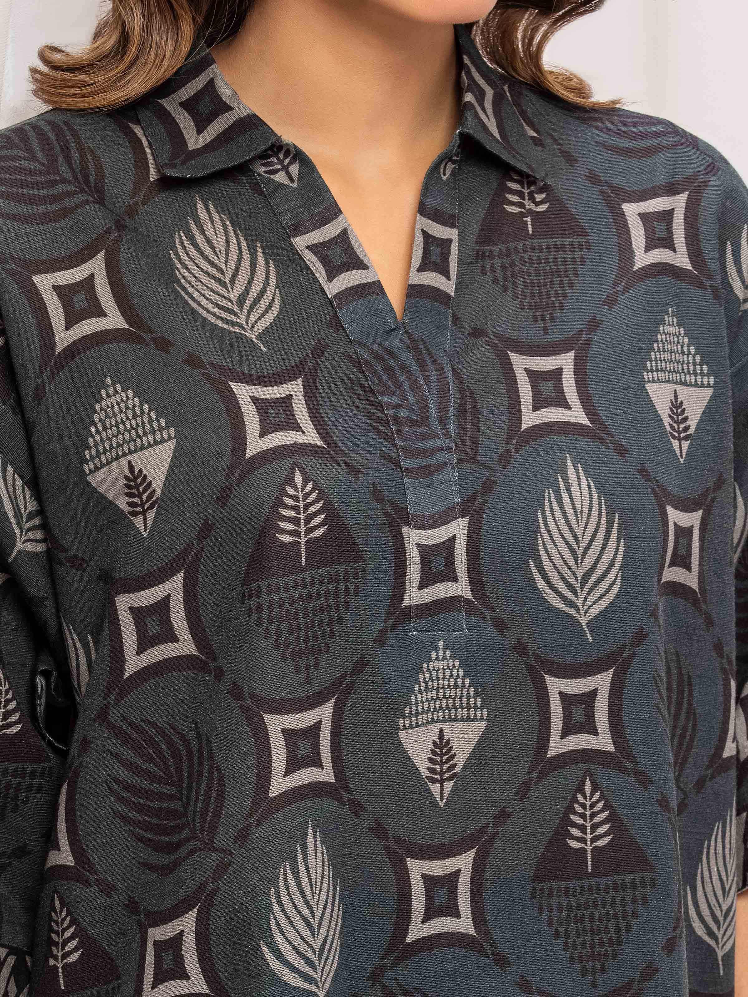 Pret Printed Khaddar Co-Ord Set - EWTKP5-84031ST - Image 3