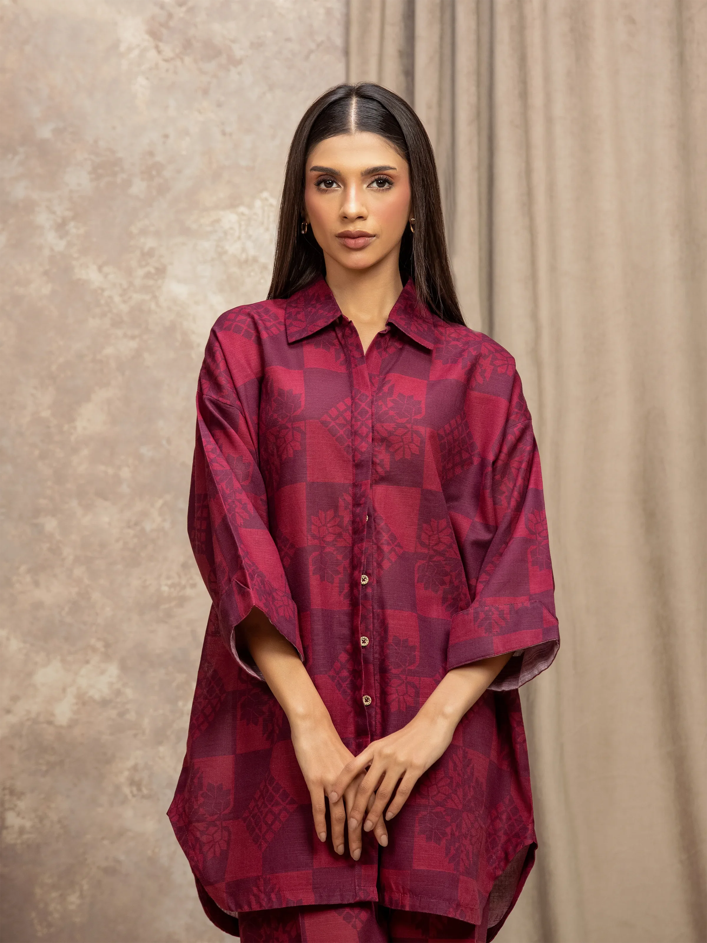 Pret Printed Khaddar Co-ord Set - EWTKP5-84032ST - Image 2