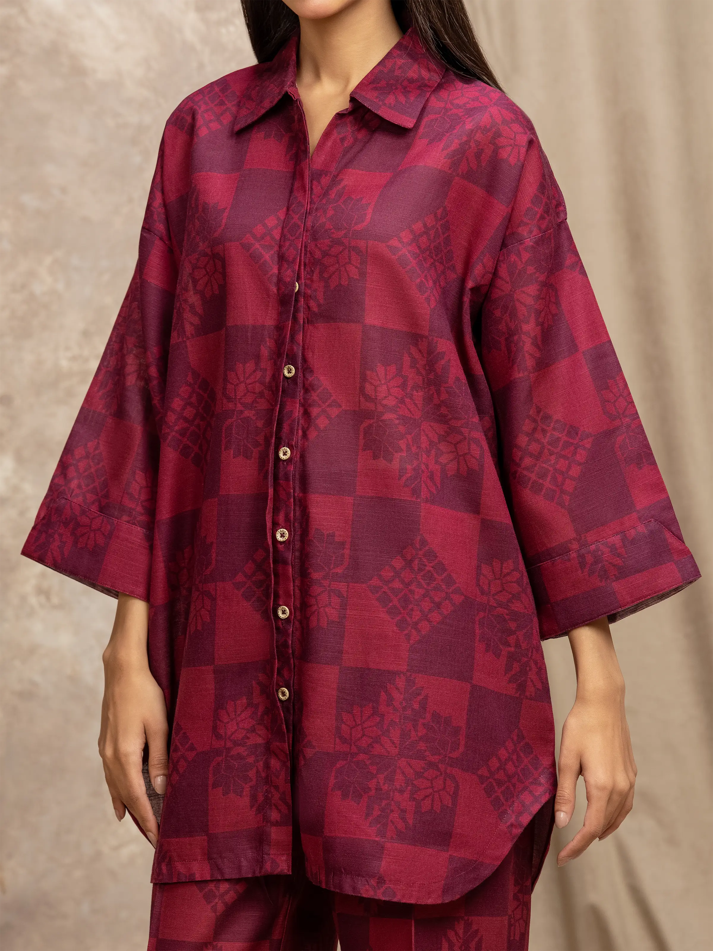 Pret Printed Khaddar Co-ord Set - EWTKP5-84032ST - Image 3
