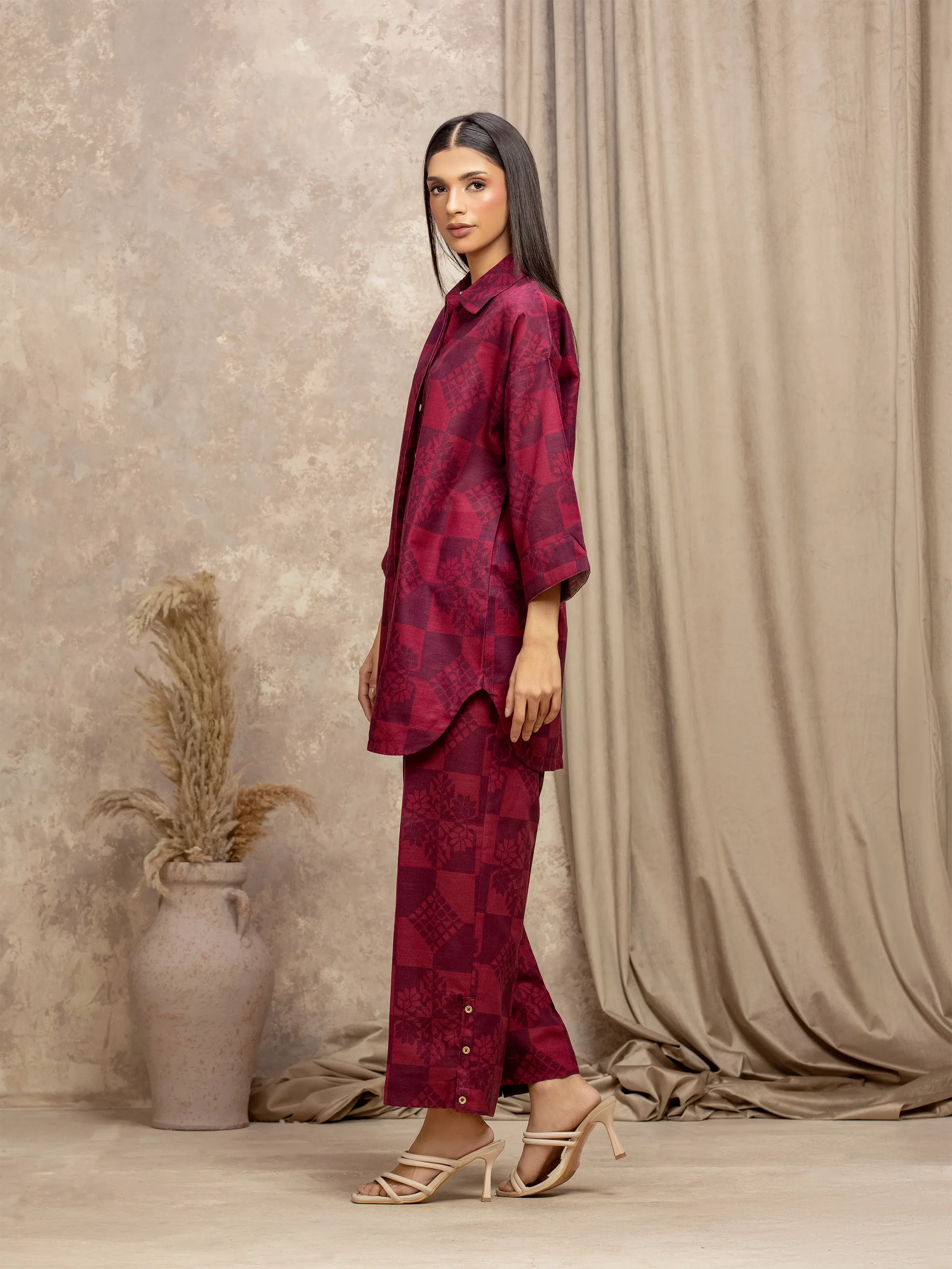 Pret Printed Khaddar Co-ord Set - EWTKP5-84032ST - Image 4