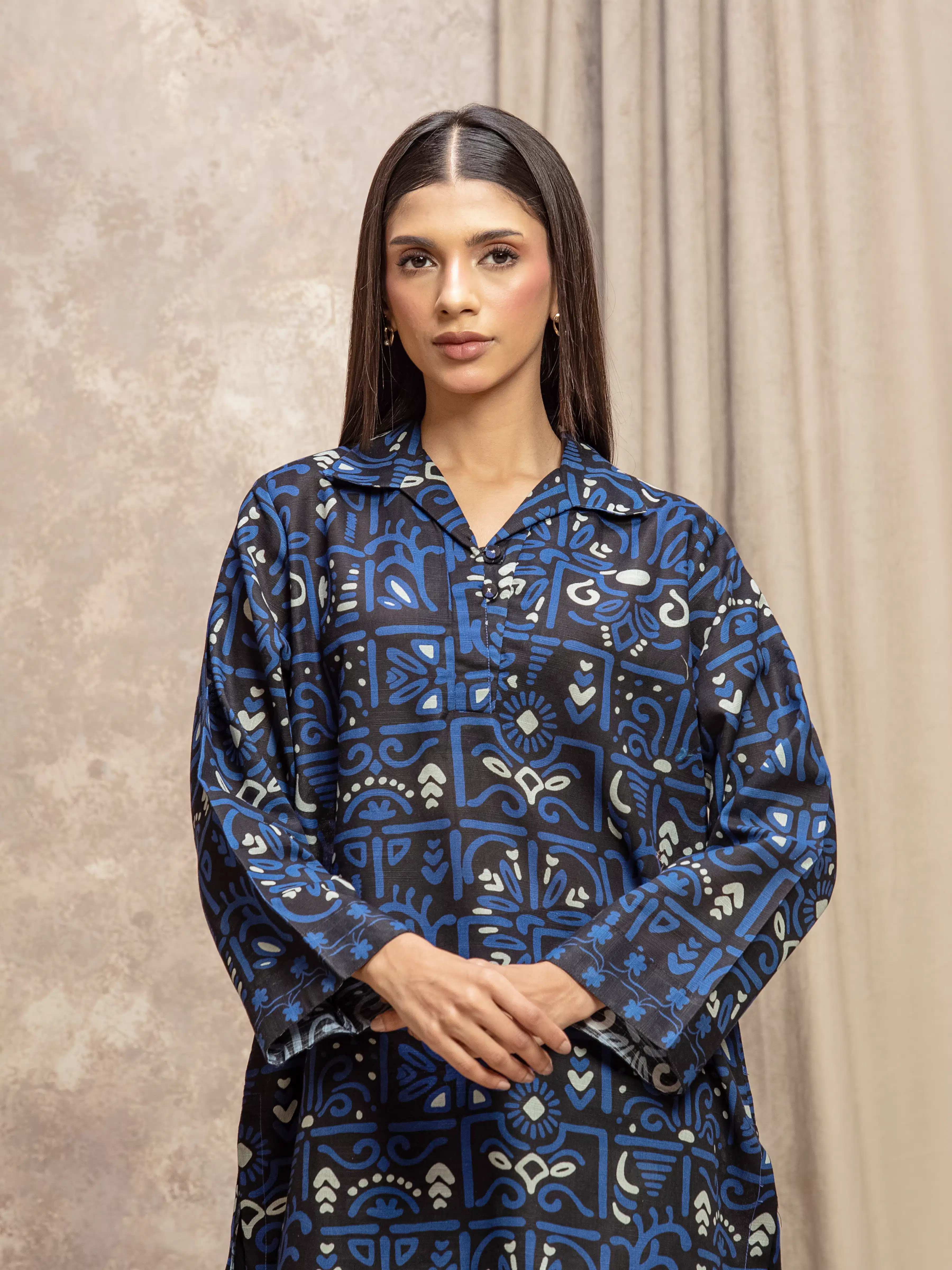 Pret Printed Khaddar Co-Ord Set - EWTKP5-84038ST - Image 2