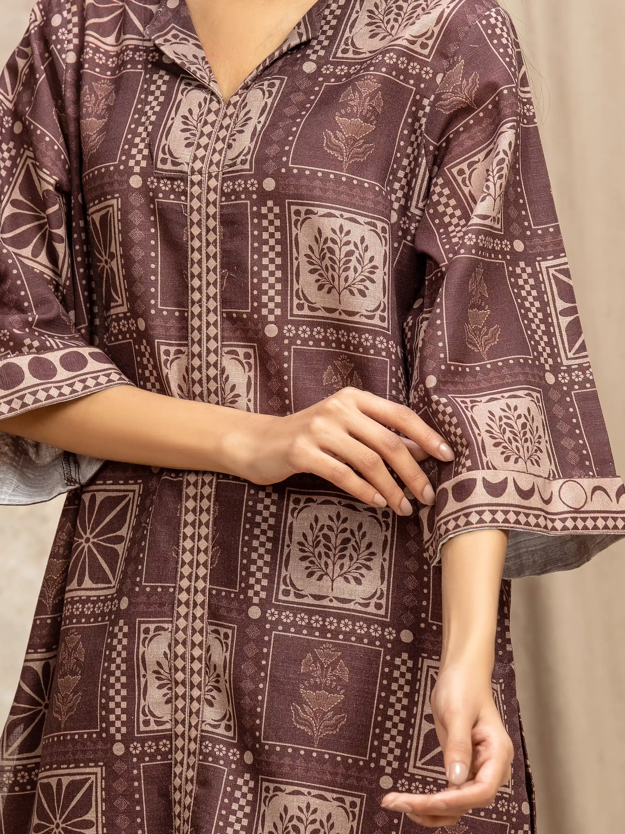 Pret Printed Khaddar Co-ord Set - EWTKP5-84041ST - Image 3