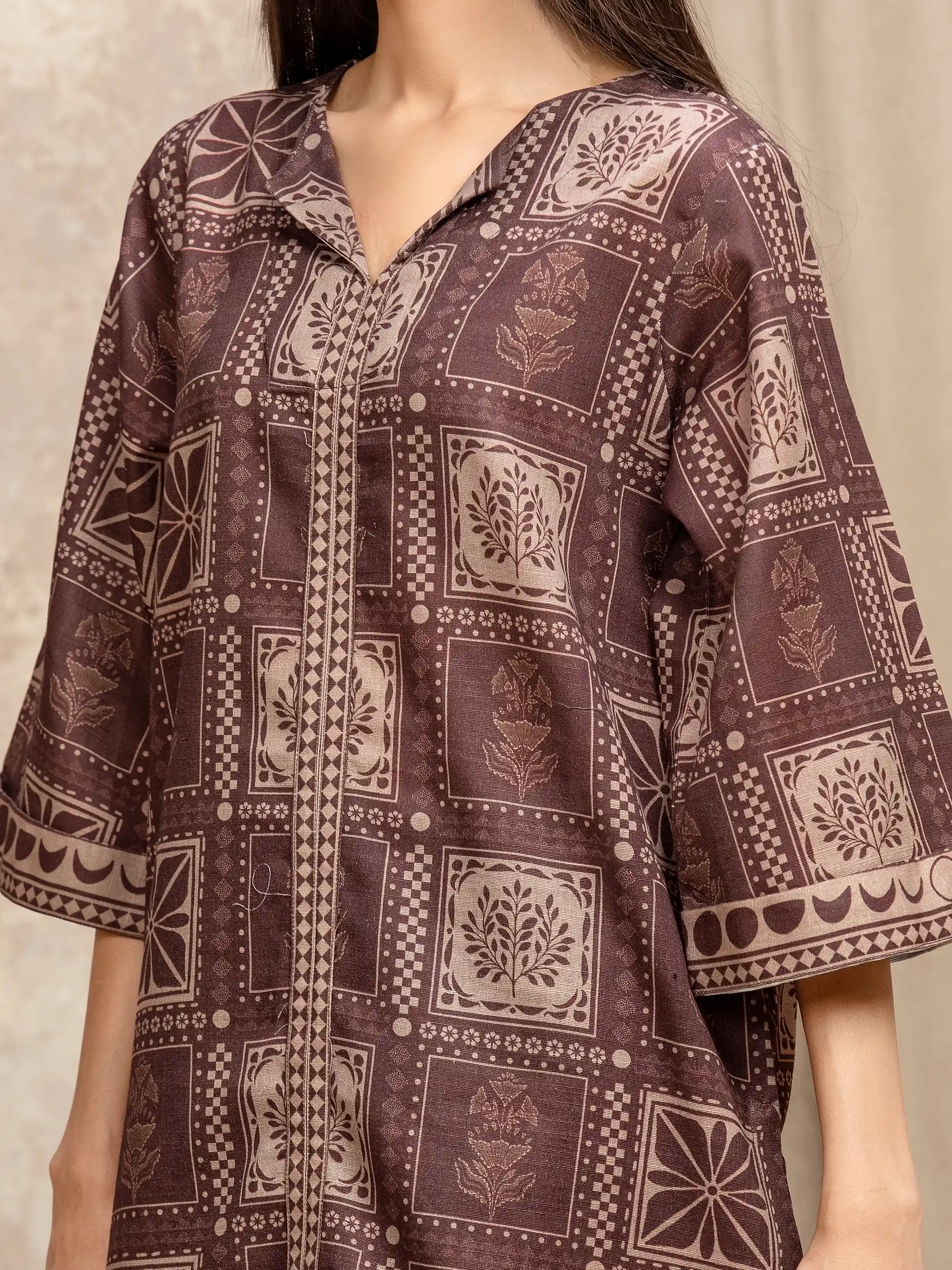 Pret Printed Khaddar Co-ord Set - EWTKP5-84041ST - Image 4