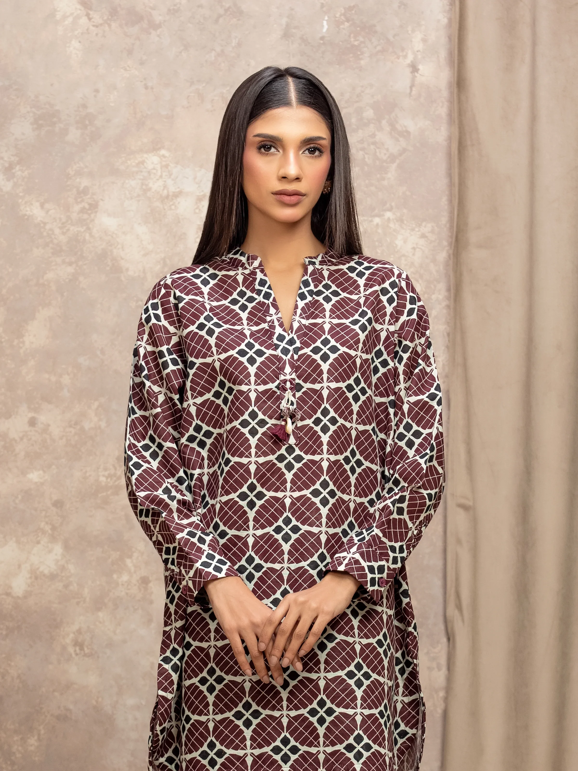 Pret Printed Khaddar Co-ord Set - EWTKP5-84101ST - Image 2