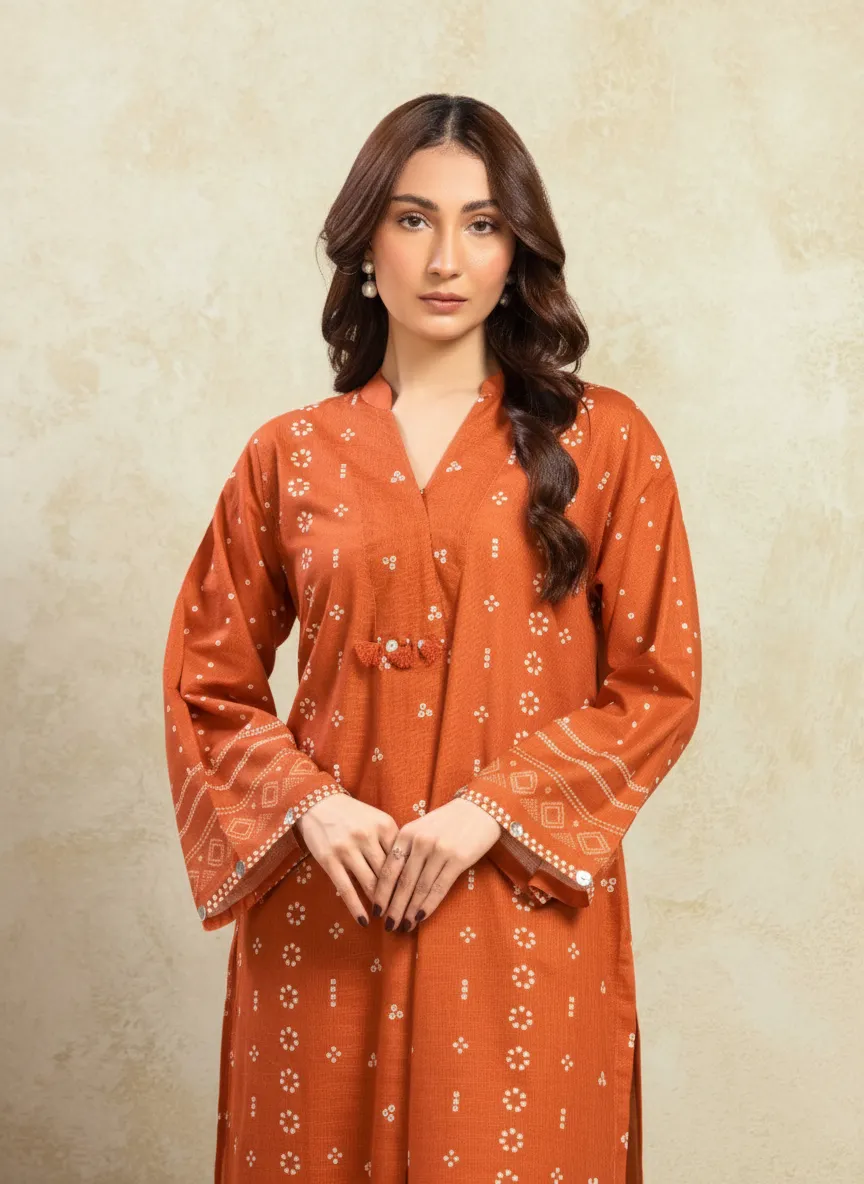 Pret Printed Lawn Slub Shirt Trouser - EWTKP5-81738ST - Image 2