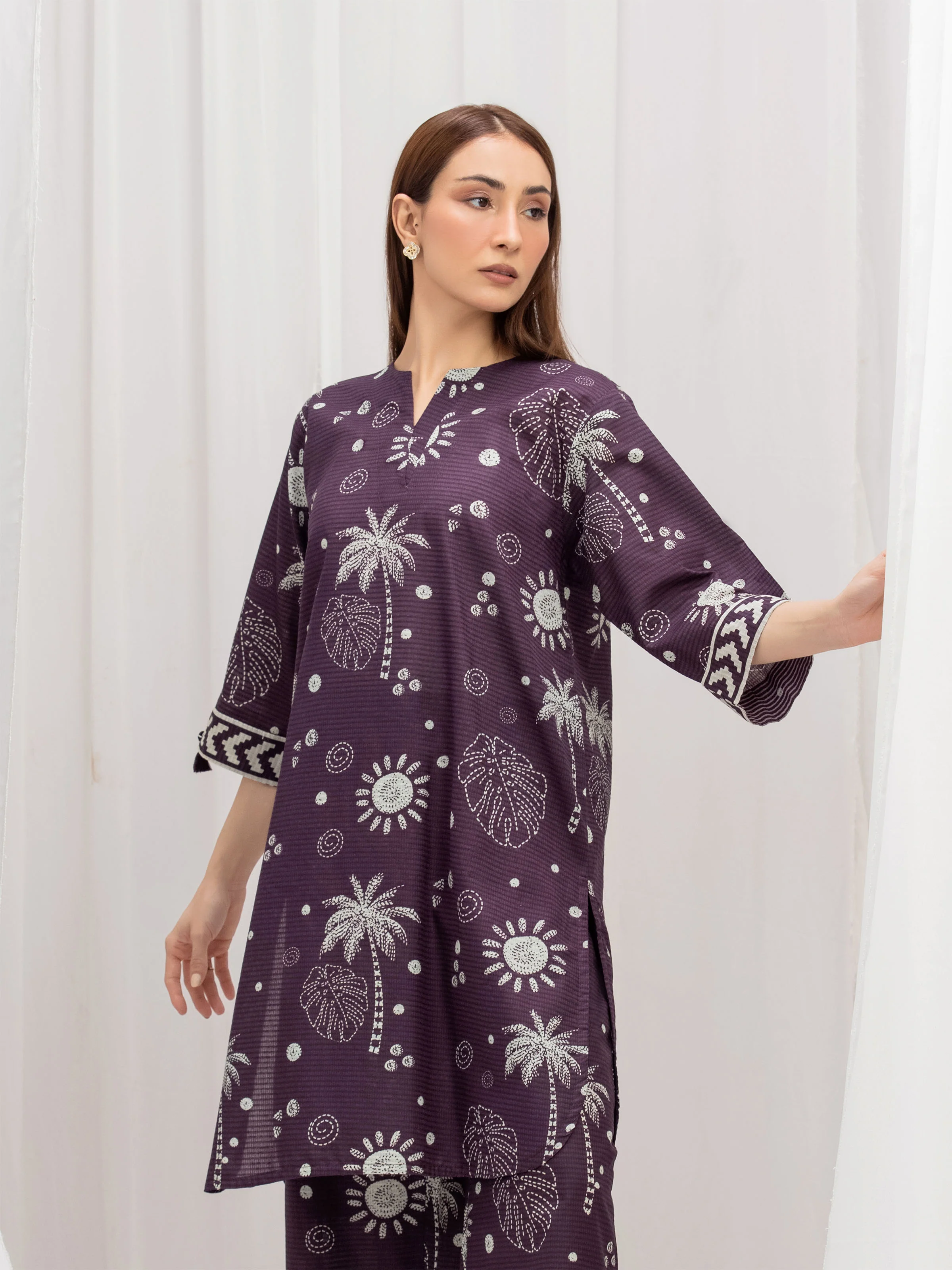 Pret Printed Lawn Slub Co-ord Set - EWTKP5-86001ST - Image 2