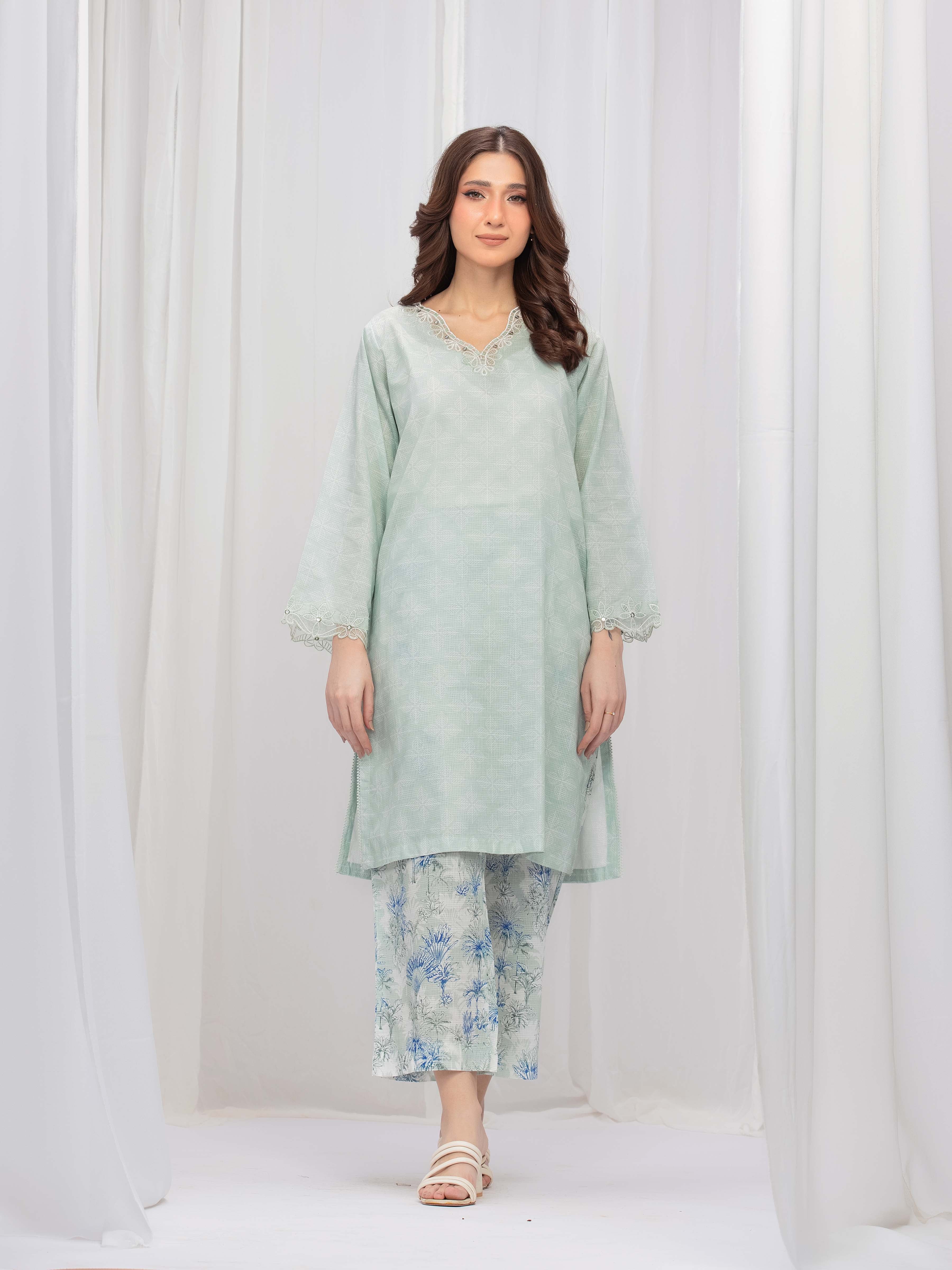 Pret Printed Lawn Slub Shirt Trouser - EWTKP5-81677ST