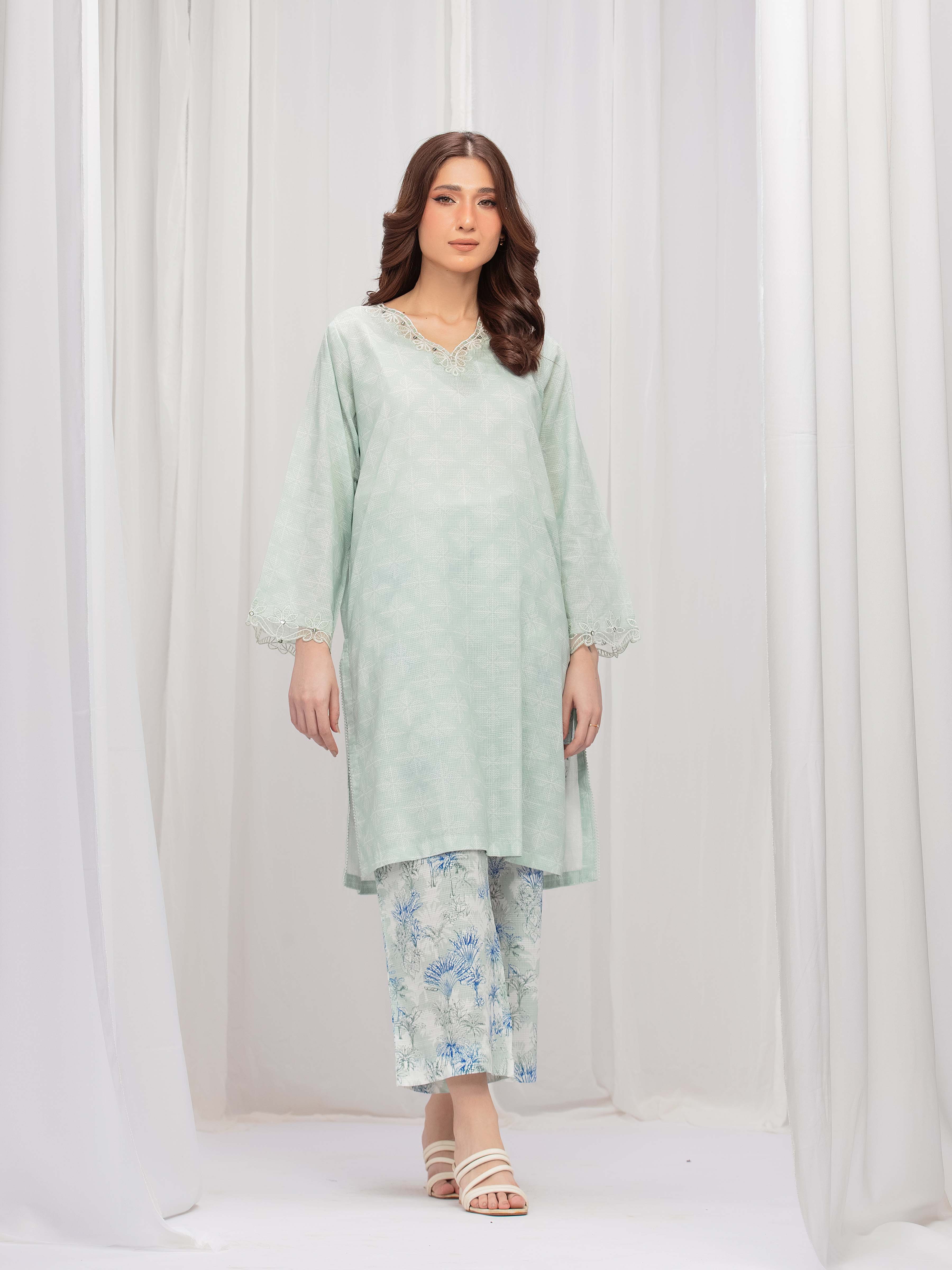 Pret Printed Lawn Slub Shirt Trouser - EWTKP5-81677ST - Image 5