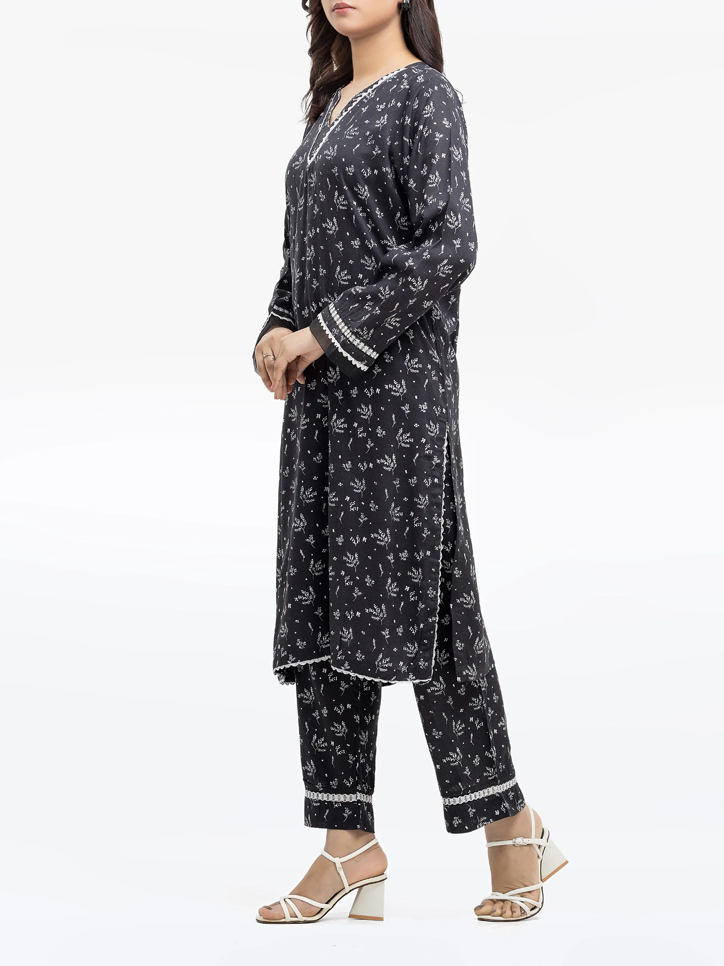Pret Printed Raw Silk Co-ord Set - EWTKP24-80127ST - Image 4