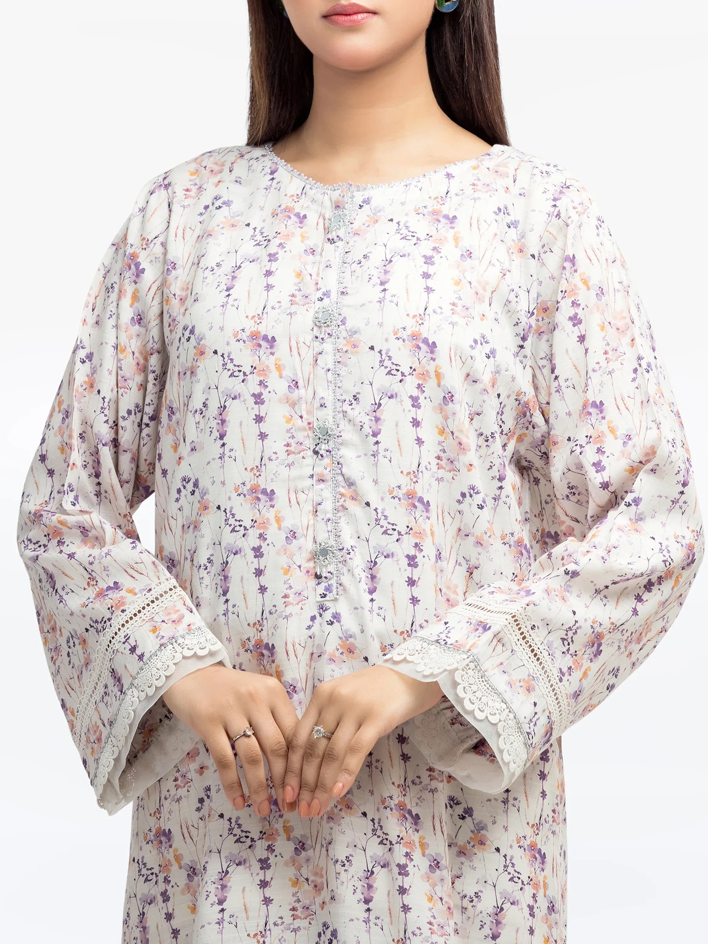 Pret Printed Raw Silk Shirt Trouser - EWTKP24-80129ST - Image 2
