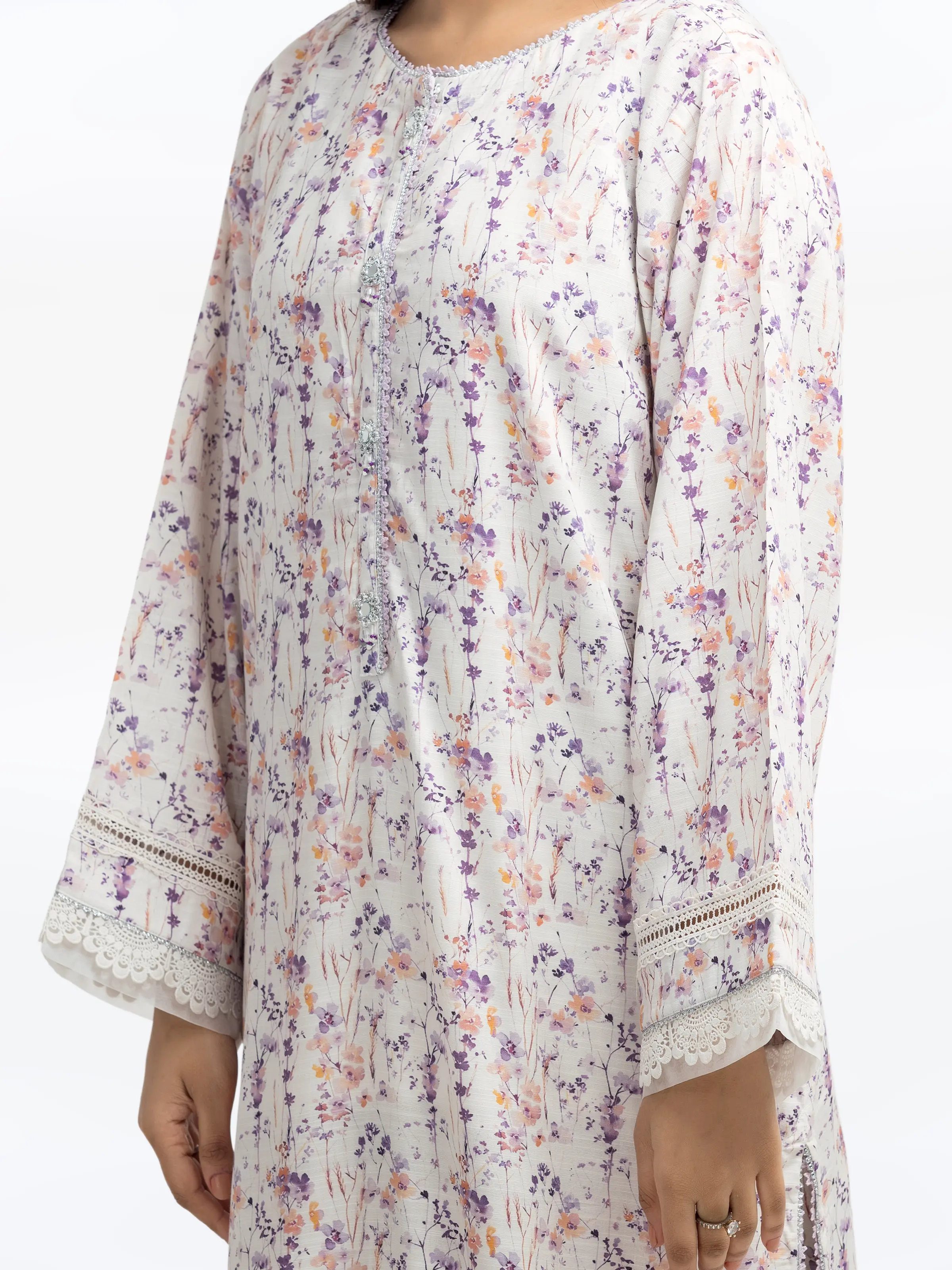 Pret Printed Raw Silk Shirt Trouser - EWTKP24-80129ST - Image 3