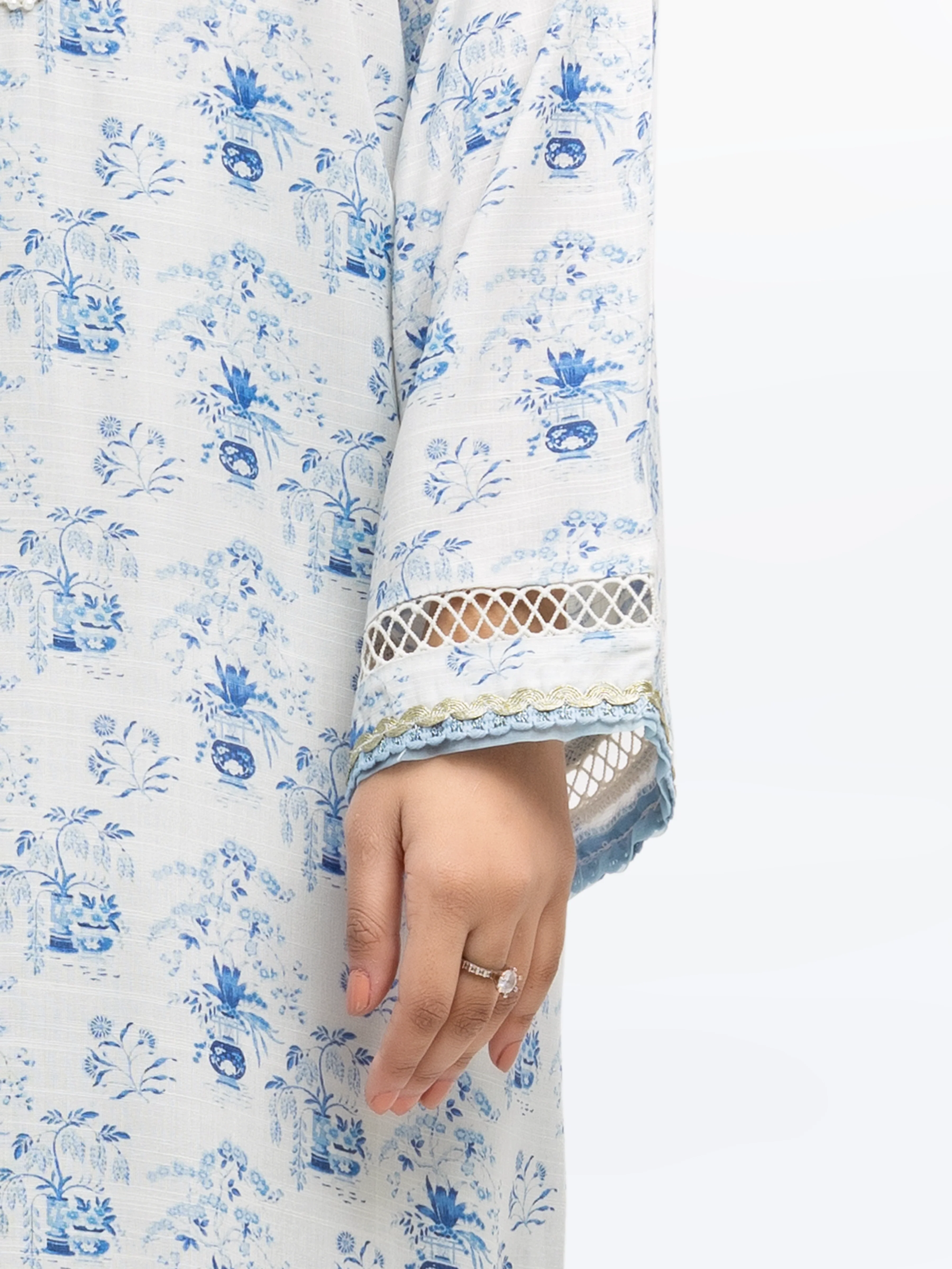 Pret Printed Raw Silk Co-ord Set - EWTKP24-80130ST - Image 4