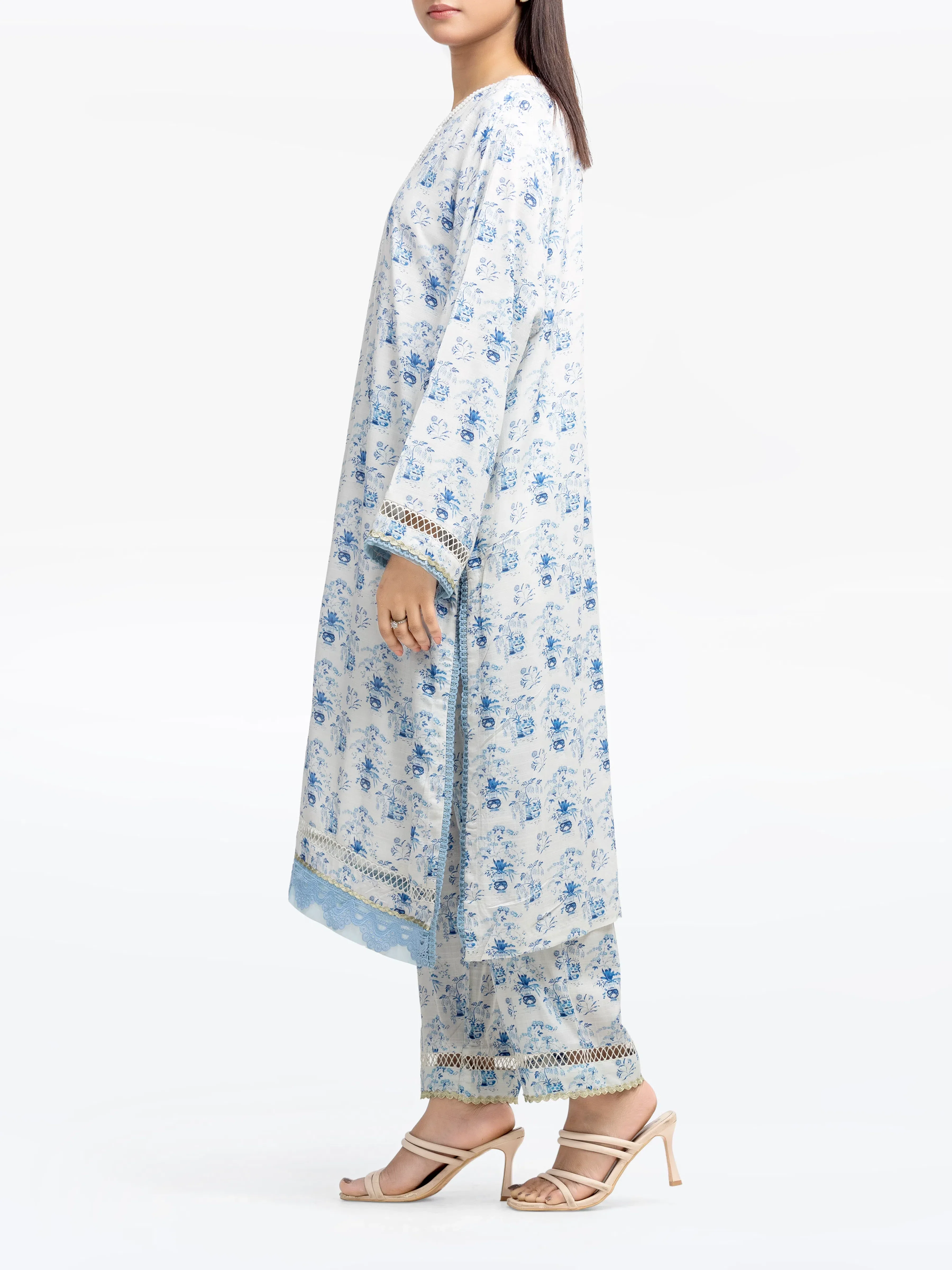 Pret Printed Raw Silk Co-ord Set - EWTKP24-80130ST - Image 5
