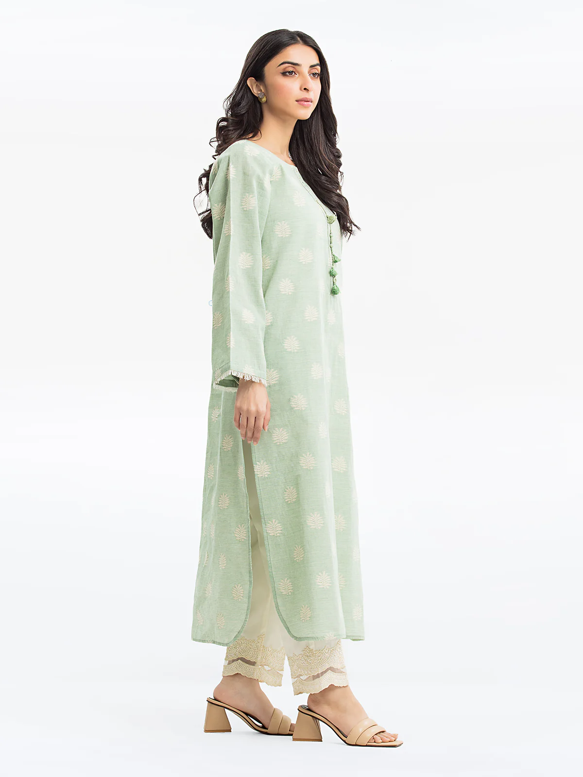 Pret Printed Jacquard Shirt Trouser - EWTKS24-80085ST - Image 3