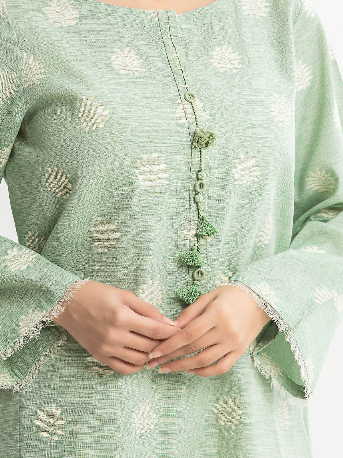 Pret Printed Jacquard Shirt Trouser - EWTKS24-80085ST - Image 5