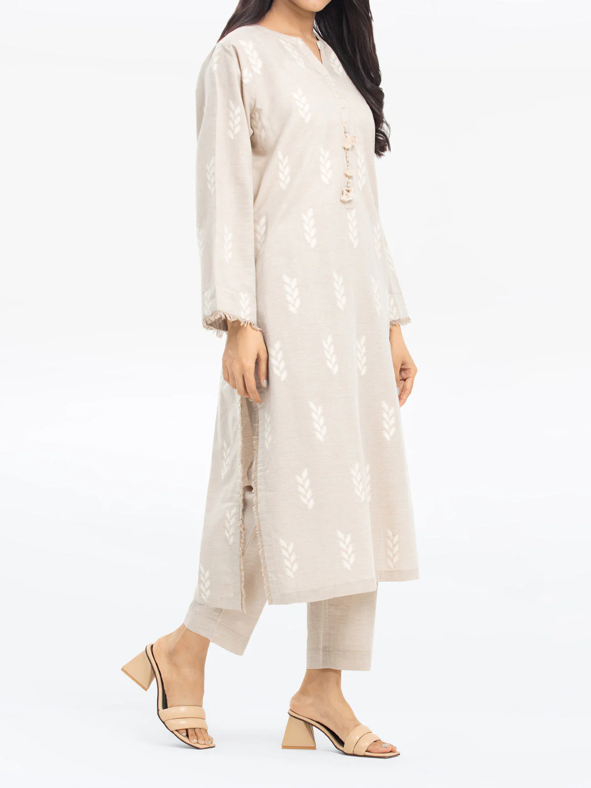 Pret Printed Jacquard Shirt Trouser - EWTKS24-80086ST - Image 3