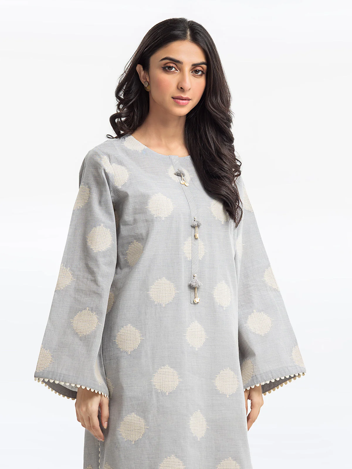 Pret Printed Jacquard Shirt Trouser - EWTKS24-80088ST - Image 2