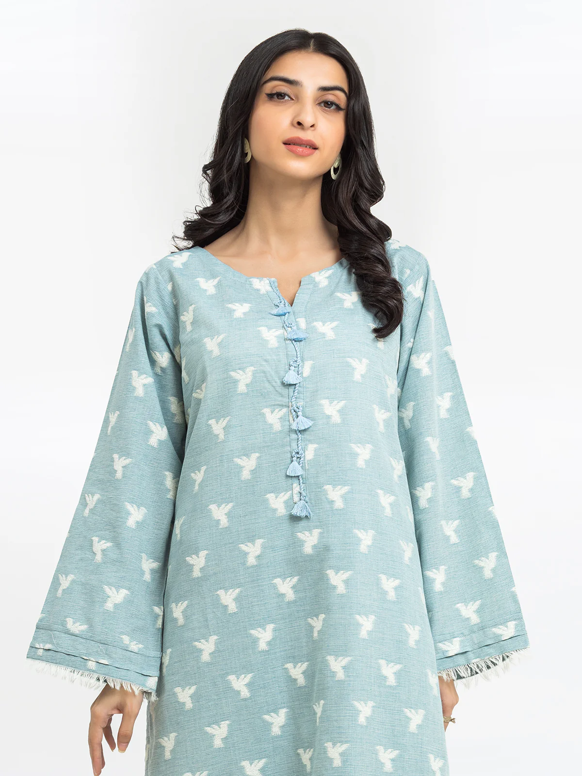 Pret Printed Jacquard Shirt Trouser - EWTKS24-80090ST - Image 2