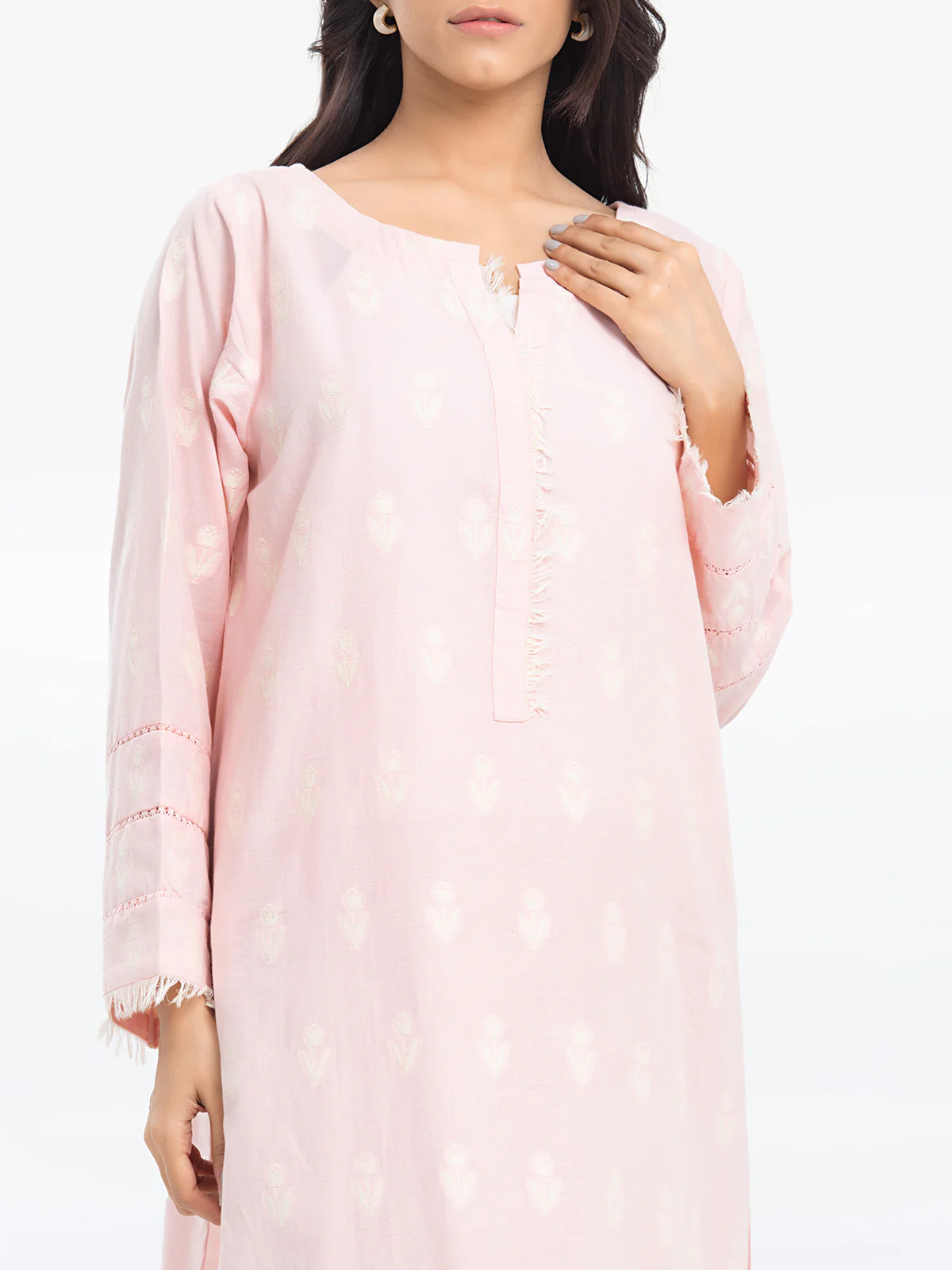 Pret Printed Jacquard Shirt Trouser - EWTKS24-80093ST - Image 2