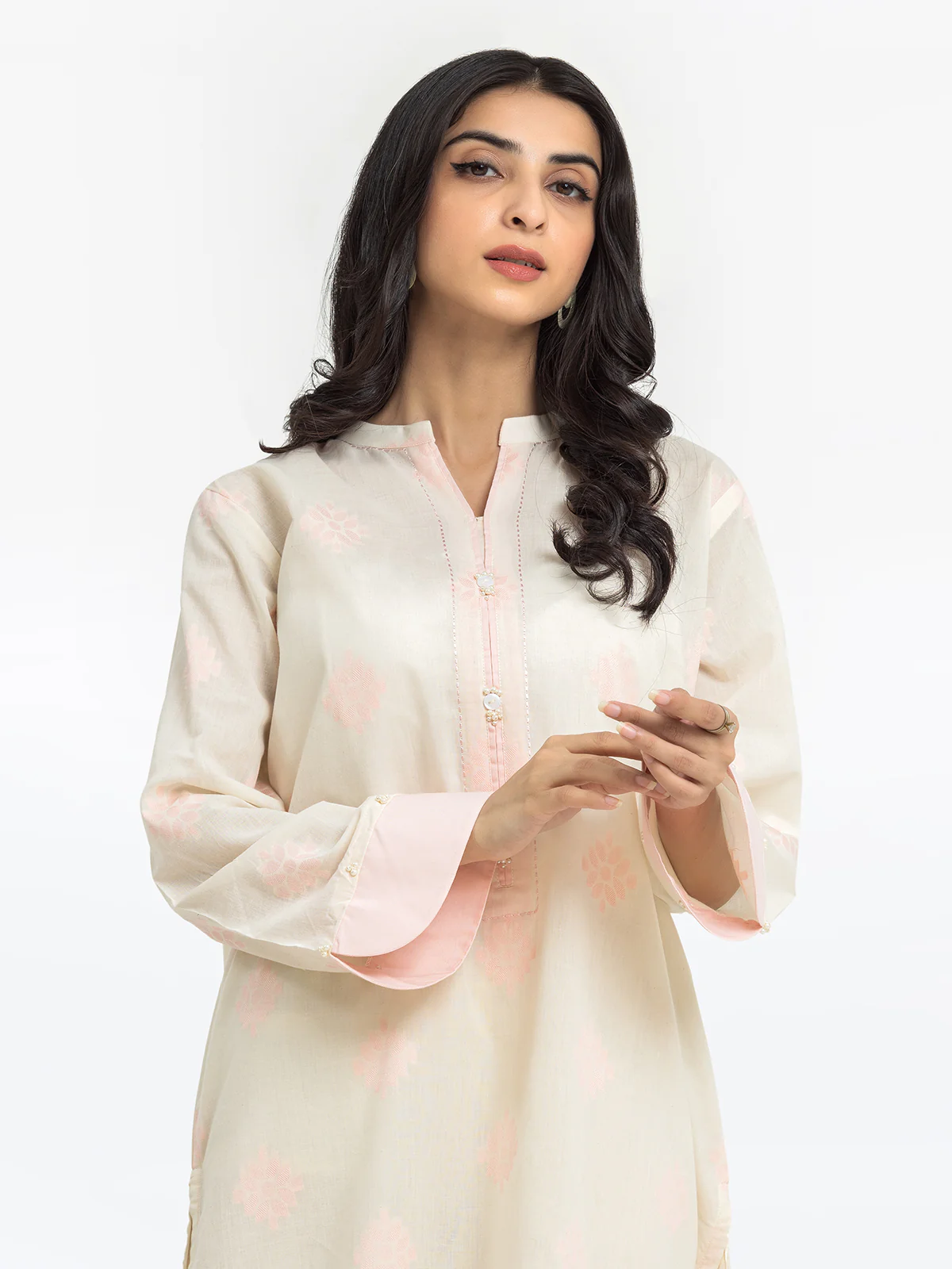Pret Printed Jacquard Shirt Trouser - EWTKS24-80094ST - Image 2