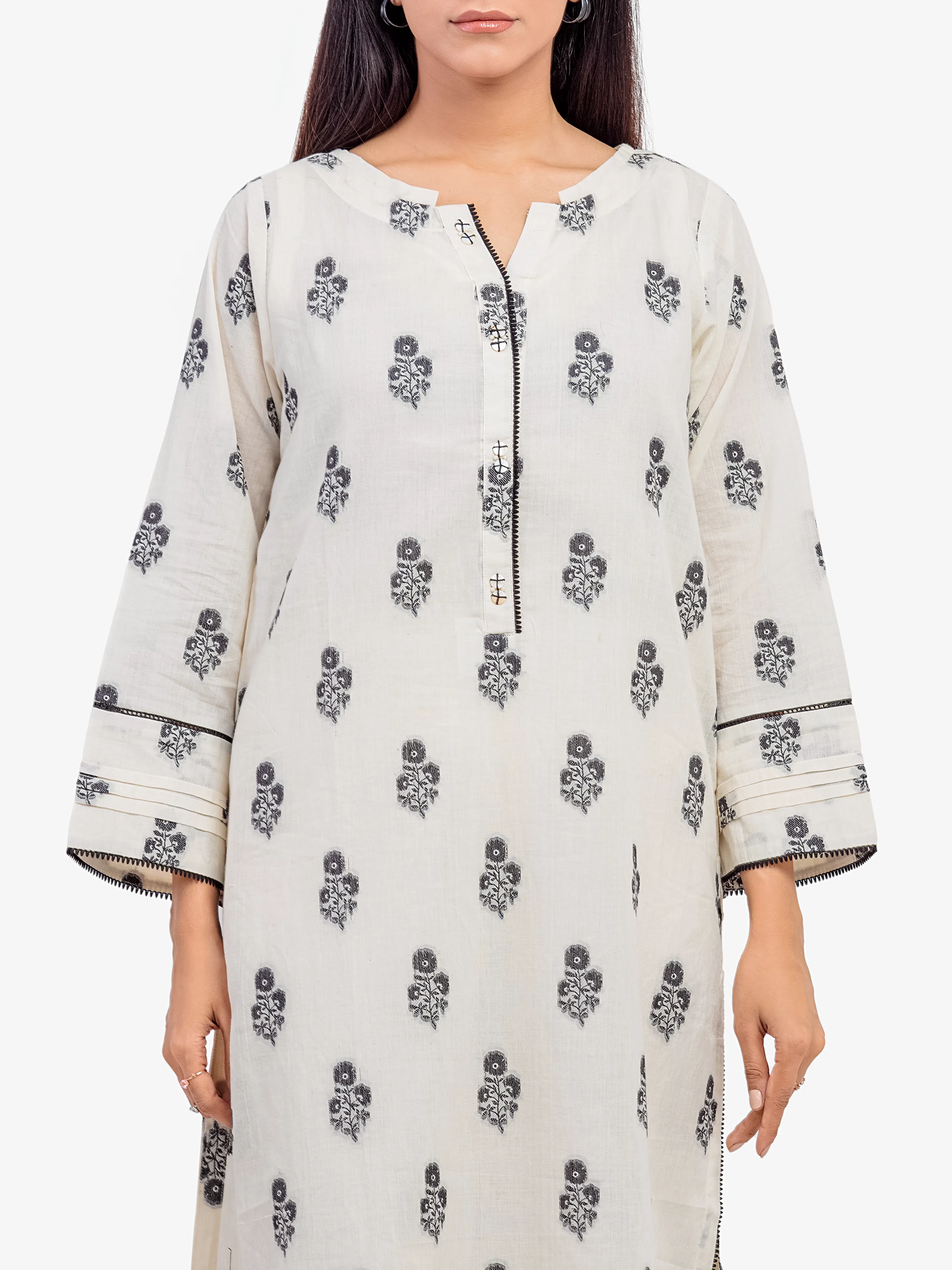 Pret Printed Jacquard Shirt Trouser - EWTKS24-80095ST - Image 2