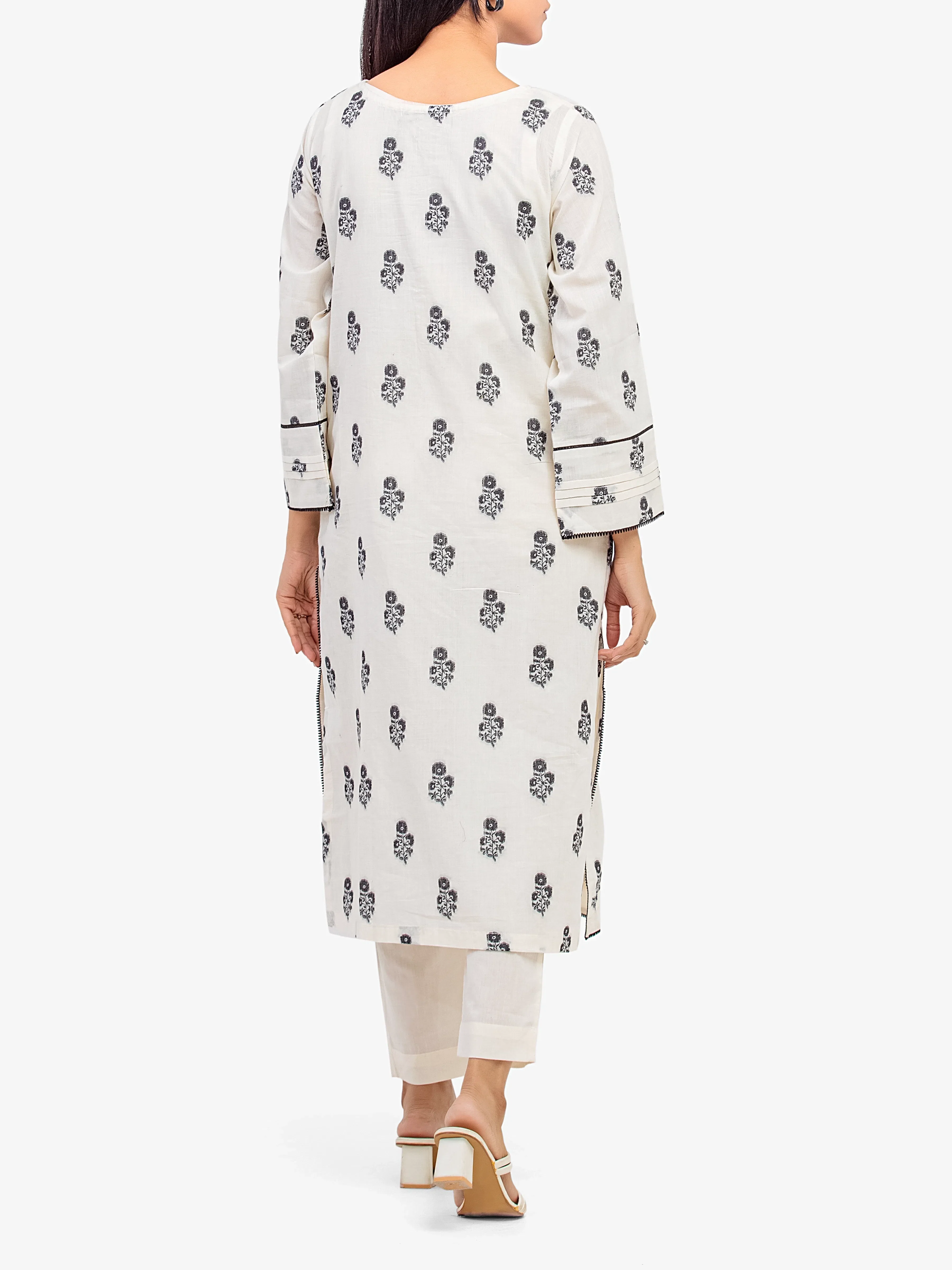 Pret Printed Jacquard Shirt Trouser - EWTKS24-80095ST - Image 5