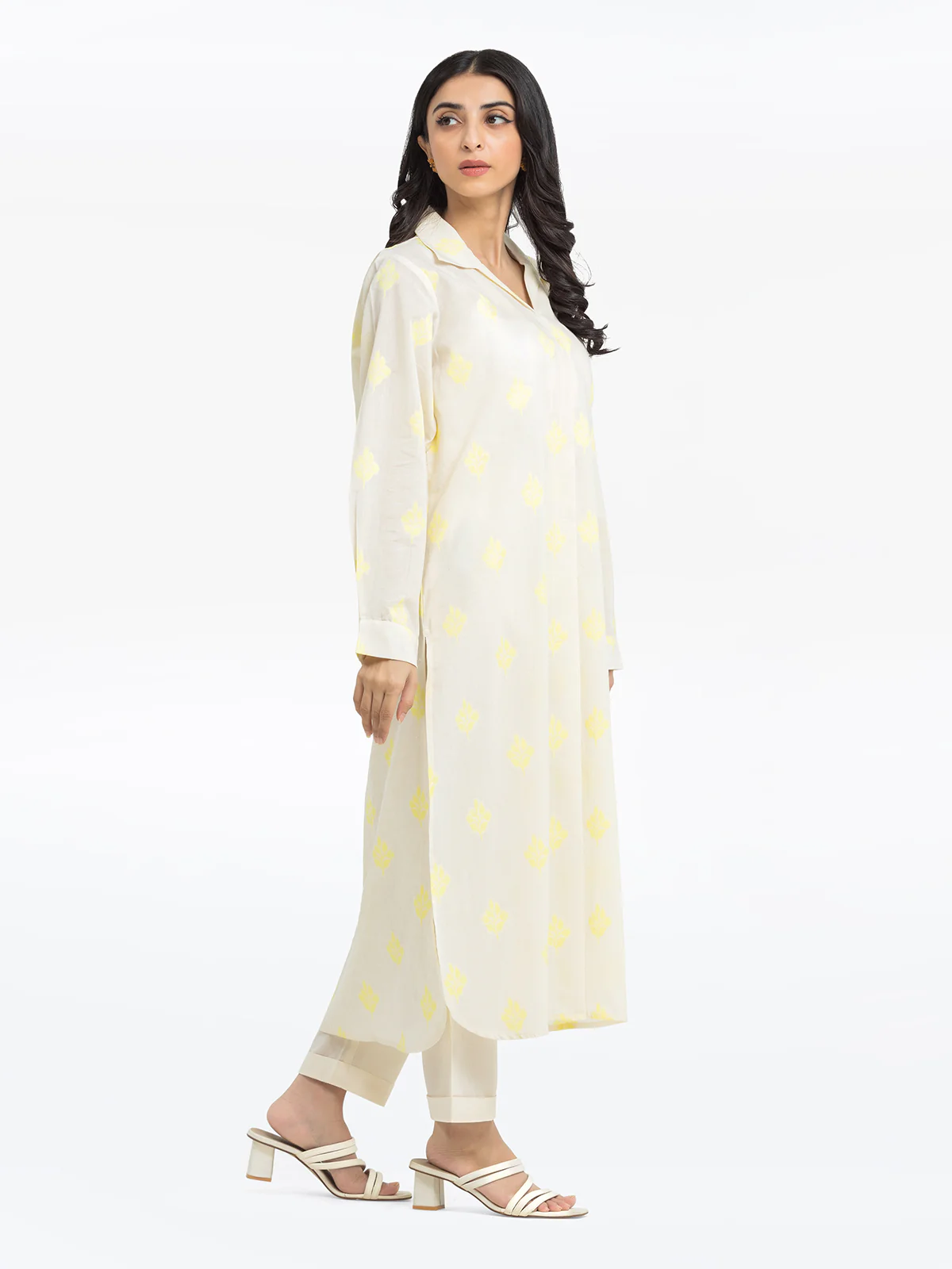 Pret Printed Jacquard Shirt Trouser - EWTKS24-80097ST - Image 5