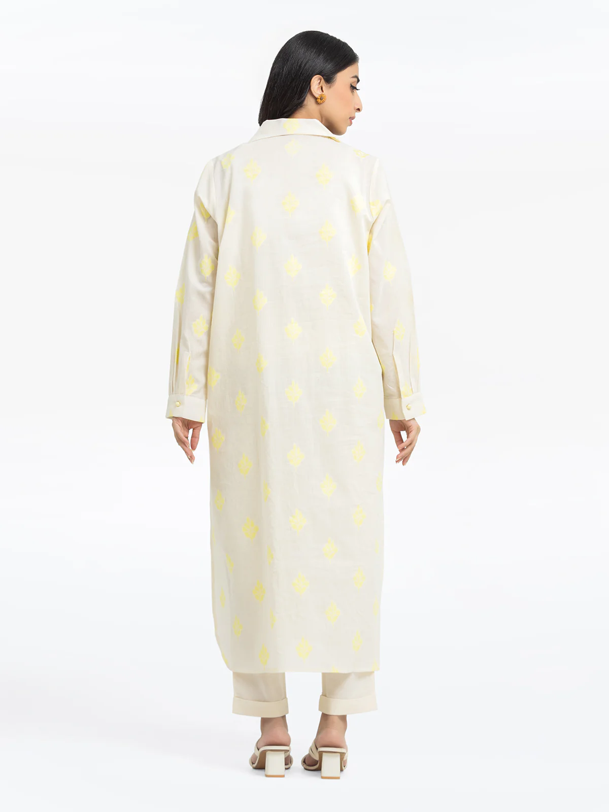 Pret Printed Jacquard Shirt Trouser - EWTKS24-80097ST - Image 6