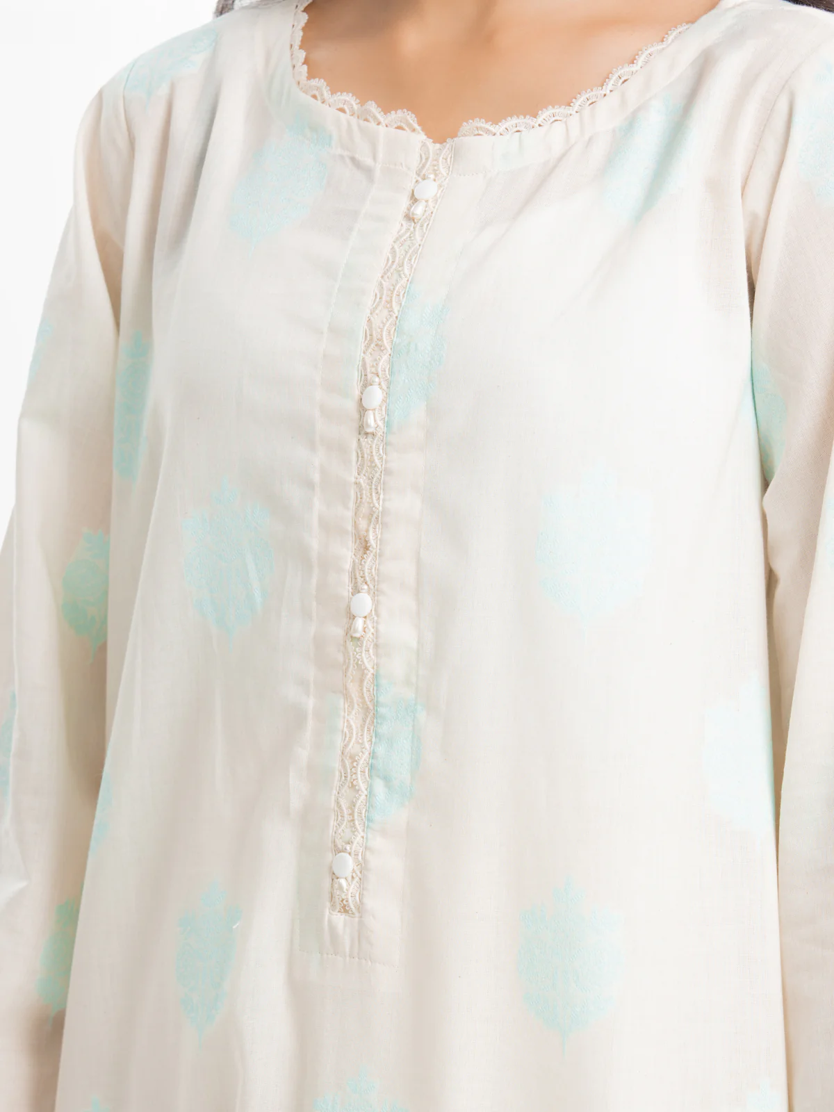 Pret Printed Jacquard Shirt Trouser - EWTKS24-80098ST - Image 3