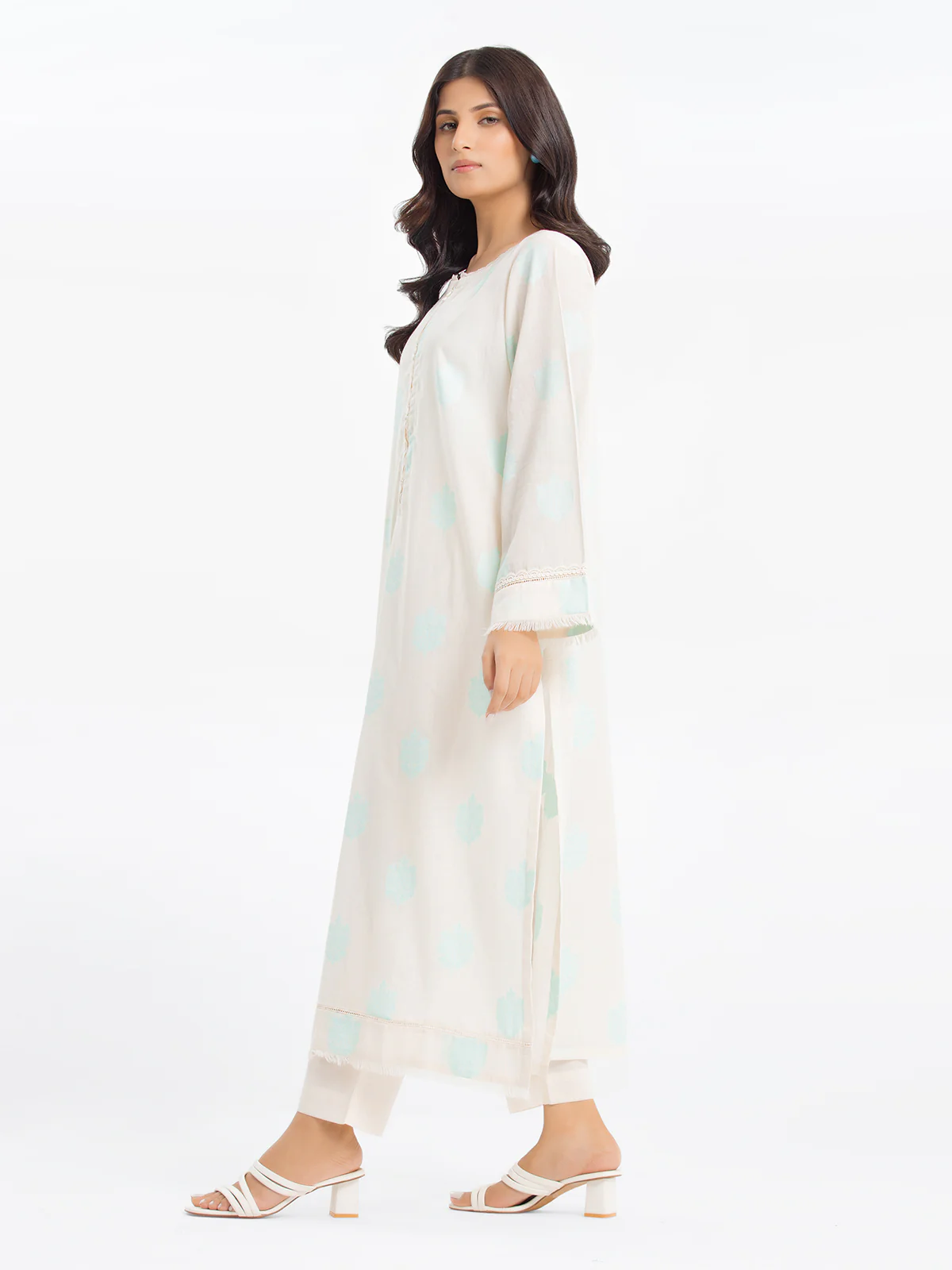 Pret Printed Jacquard Shirt Trouser - EWTKS24-80098ST - Image 4