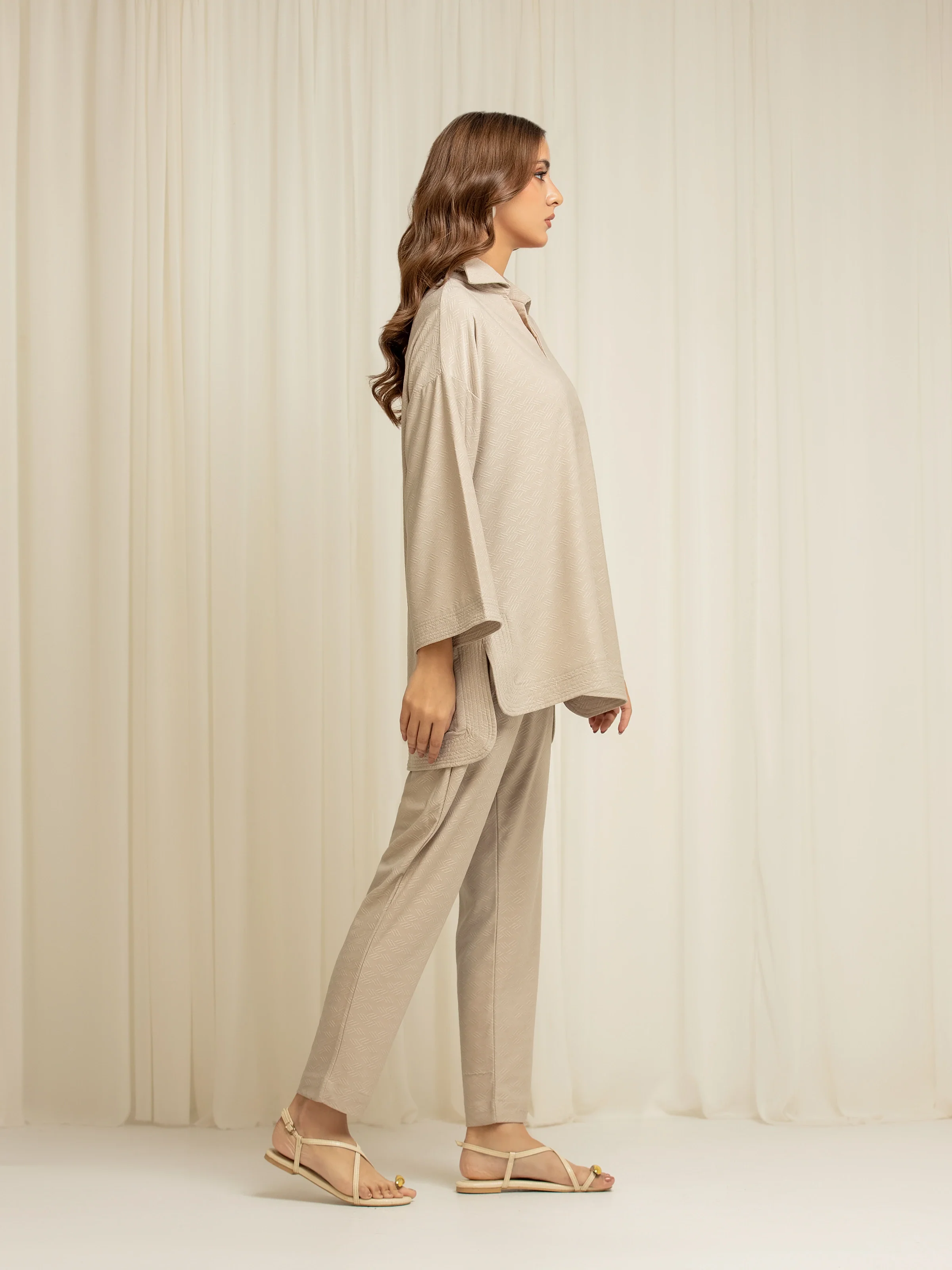 Pret Solid Self Jacquard Co-Ord Set - EWTKS5-84112ST - Image 5