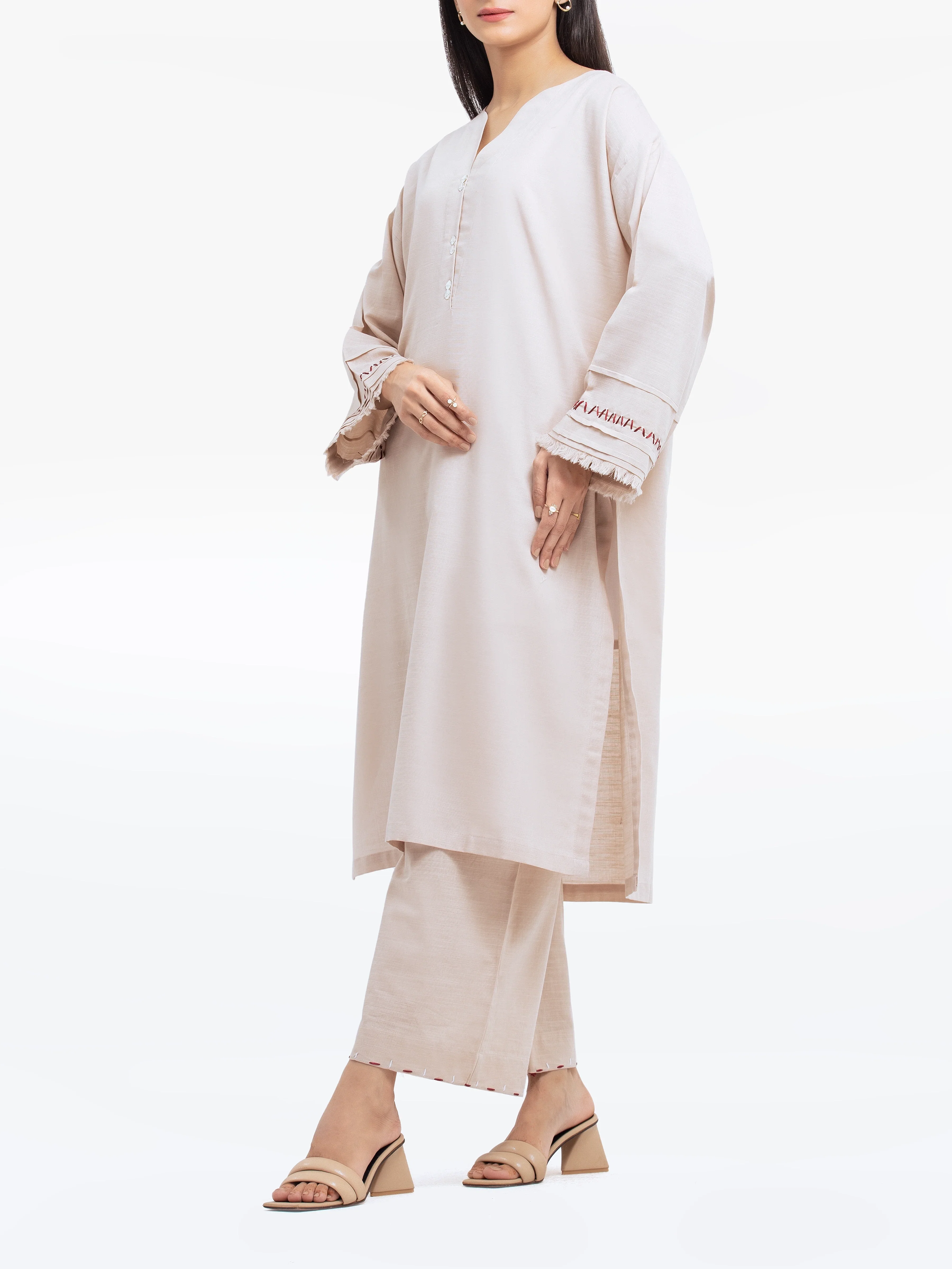 Pret Solid Khaddar Shirt Trouser - EWTKS24-81399ST - Image 5