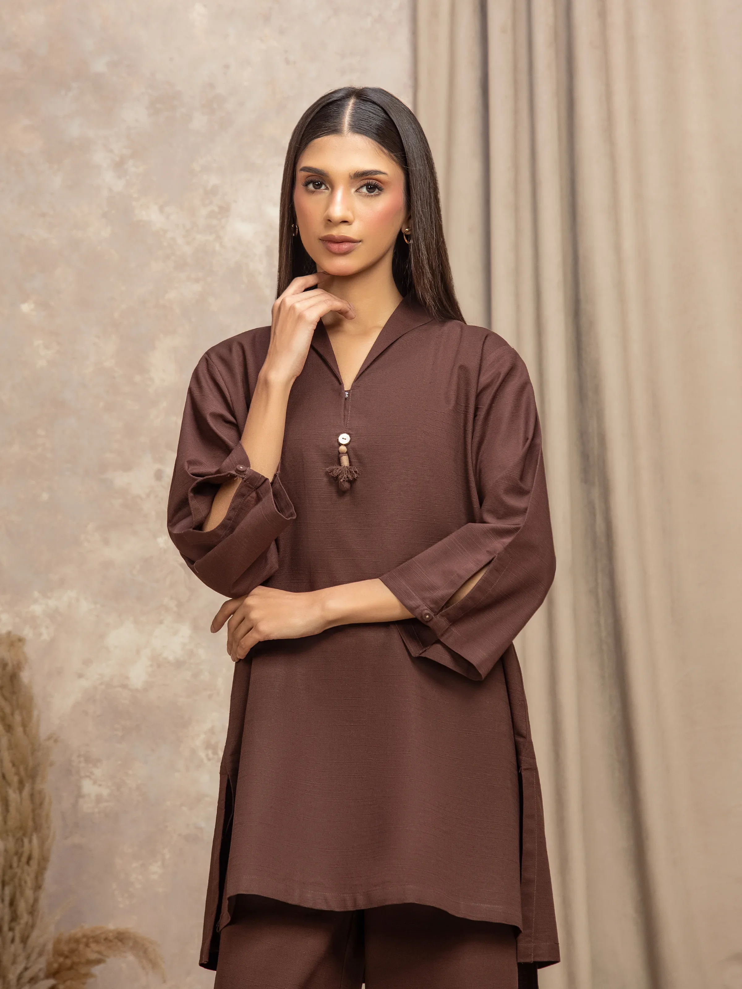 Pret Solid Khaddar Co-ord Set - EWTKS5-84023ST - Image 2