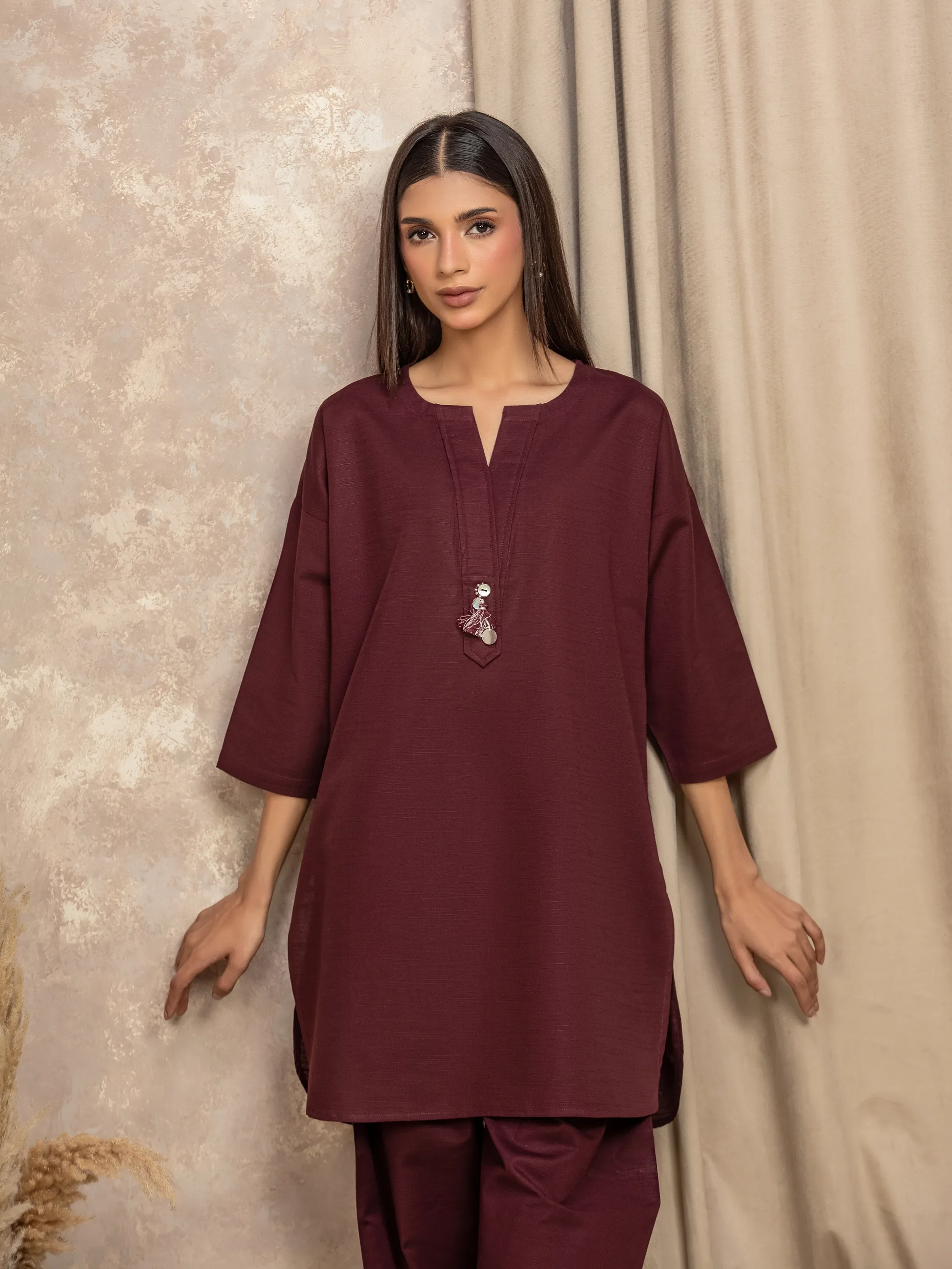 Pret Solid Khaddar Co-ord Set - EWTKS5-84046ST - Image 2