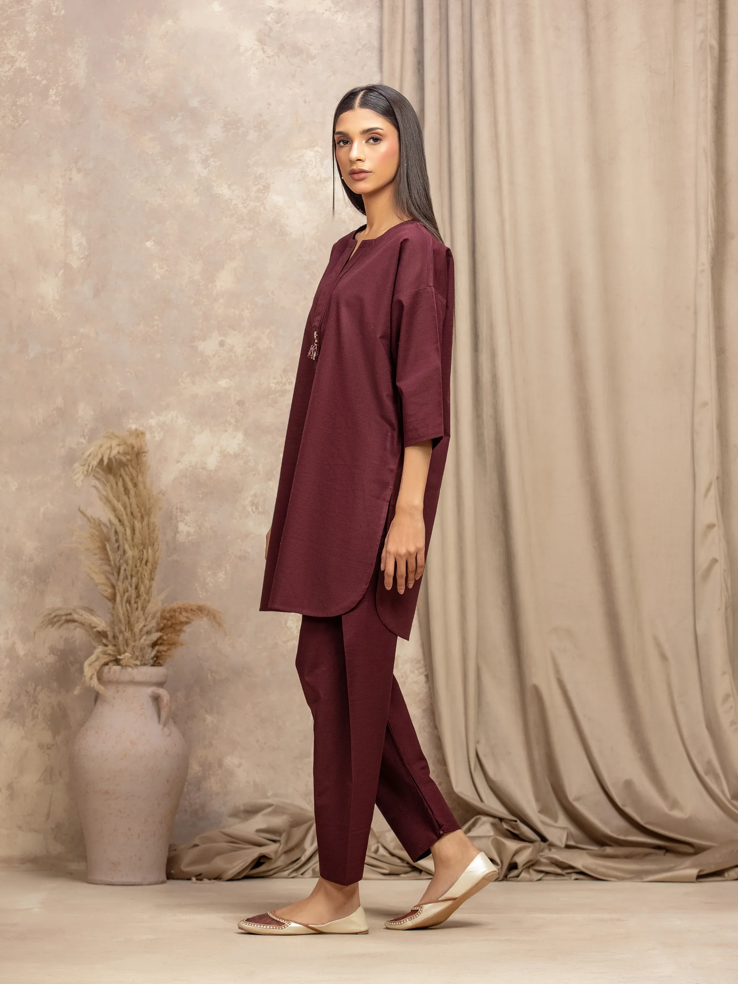 Pret Solid Khaddar Co-ord Set - EWTKS5-84046ST - Image 4