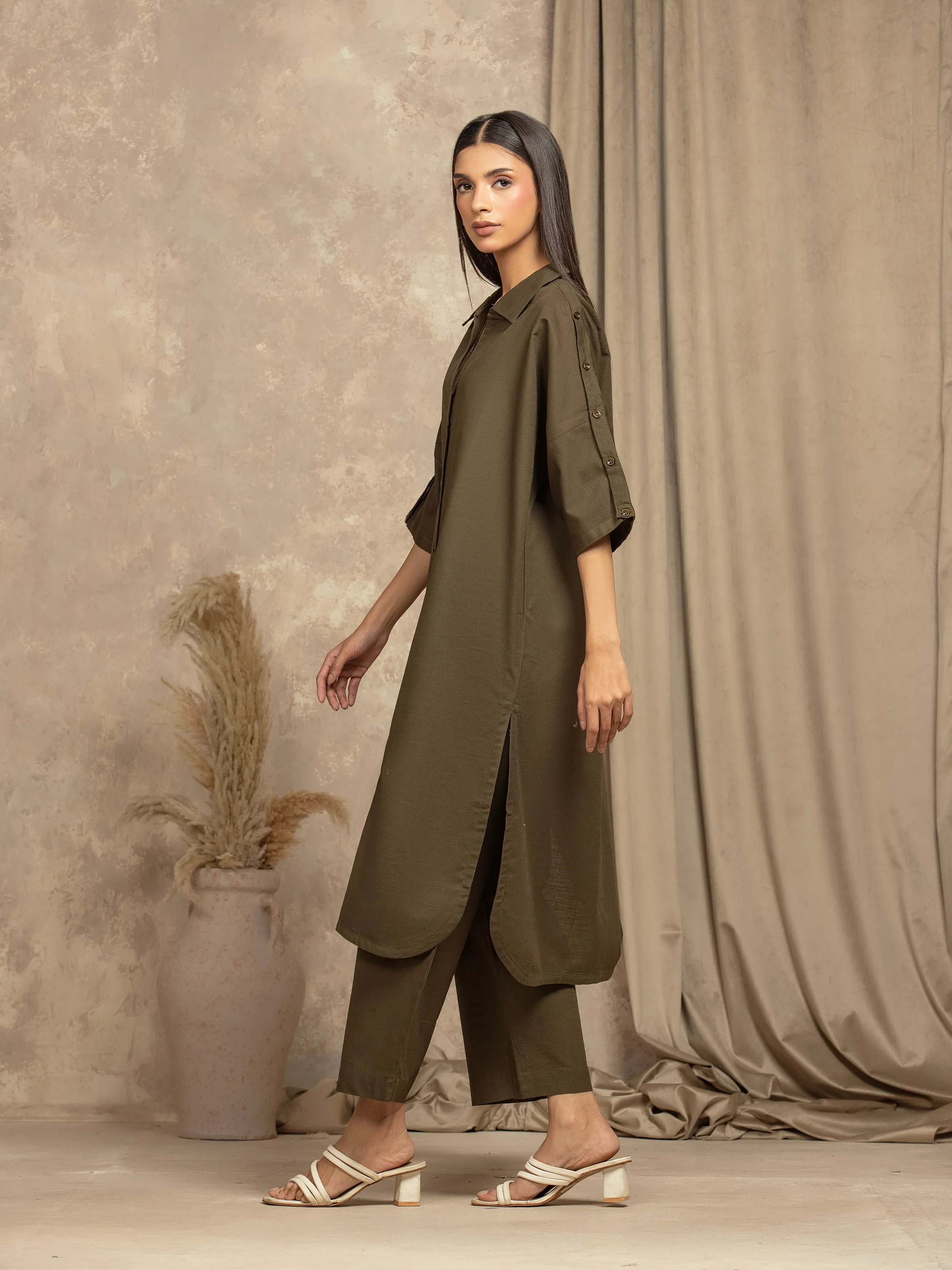 Pret Solid Khaddar Co-ord Set - EWTKS5-84048ST - Image 4