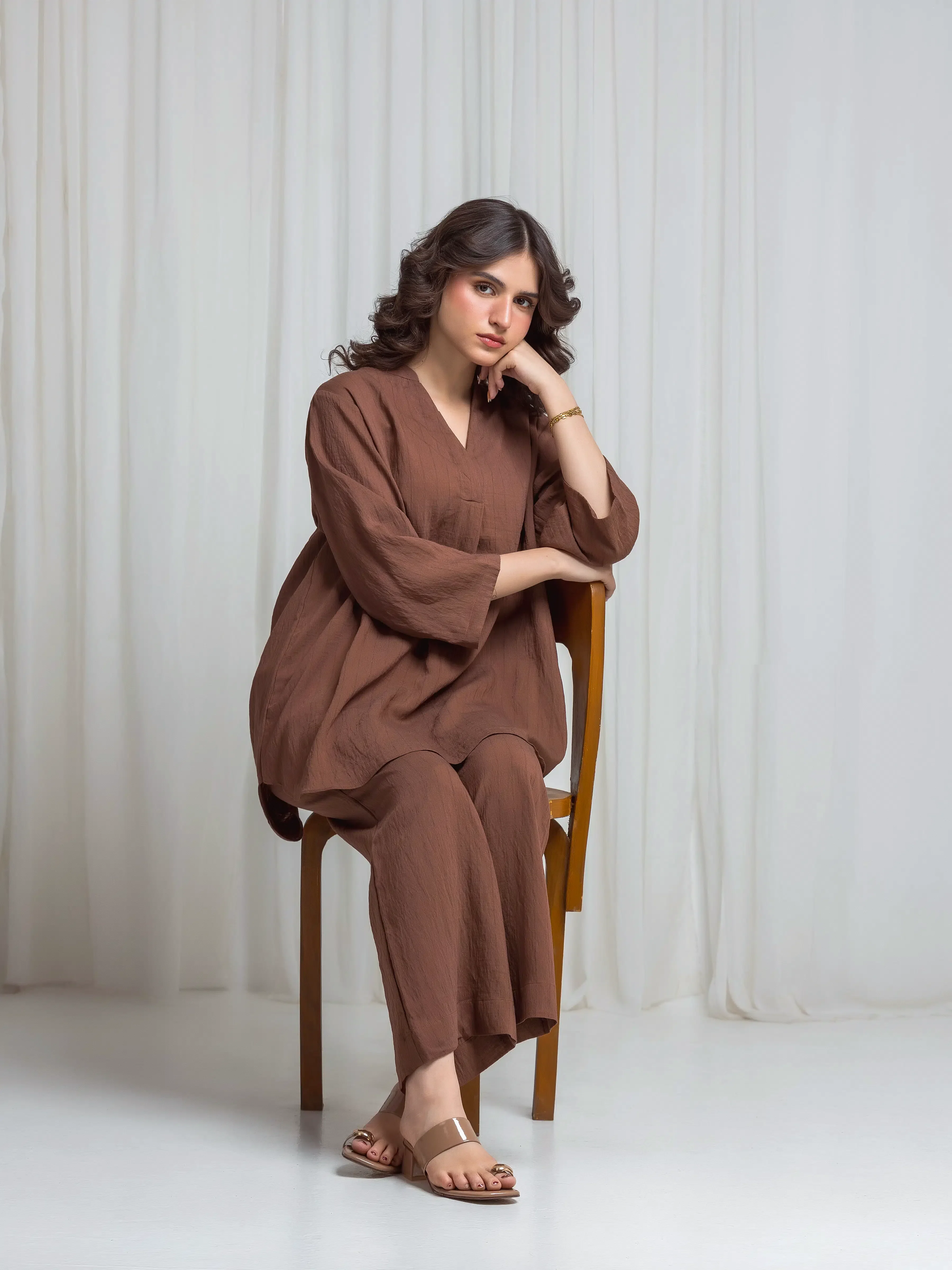 Pret Solid Viscose Co-Ord Set - EWTKS6-86286ST - Image 2