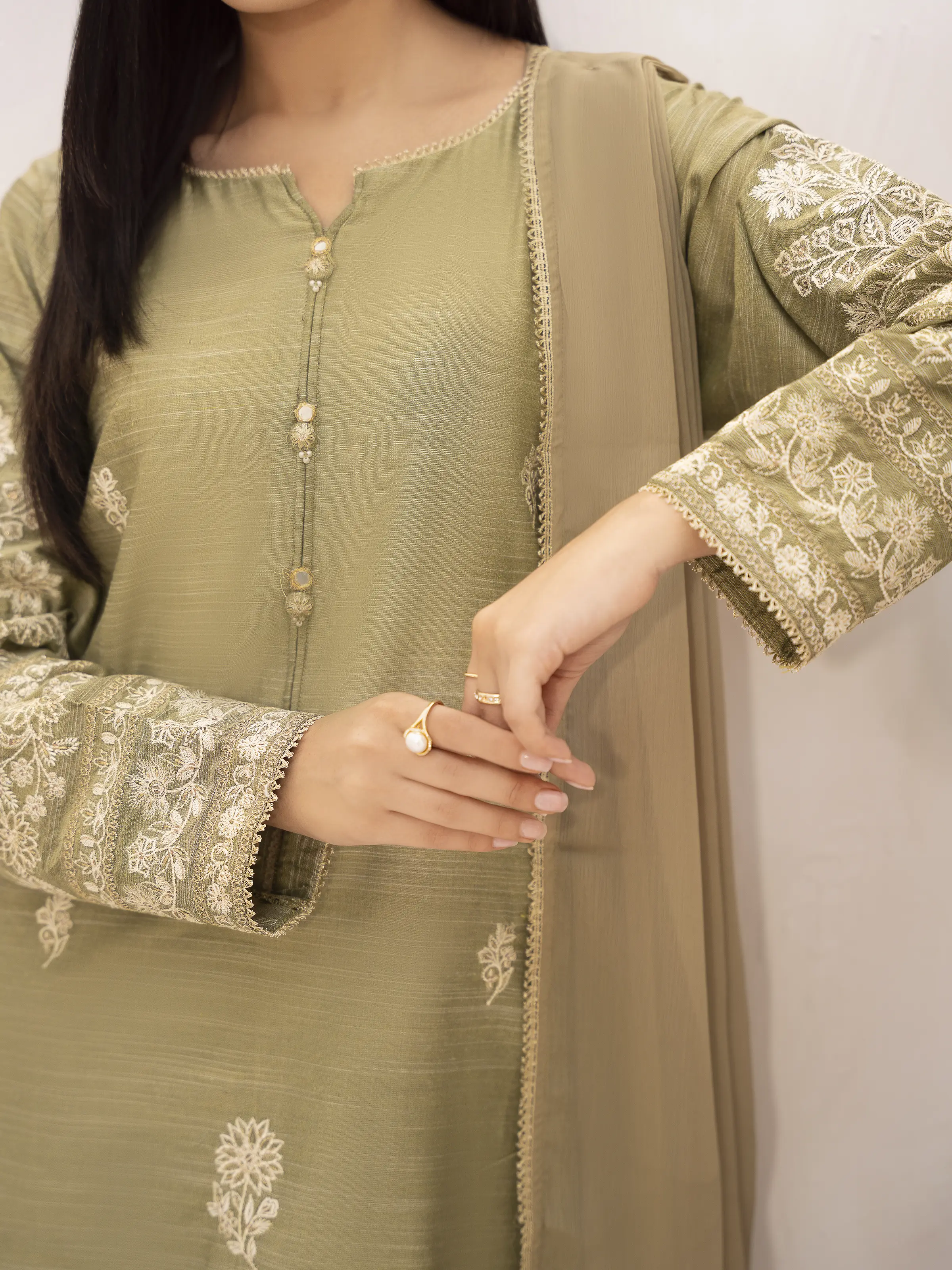 Pret Embroidered Chanderi Suit - EWTPLE24-00026-3P - Image 2
