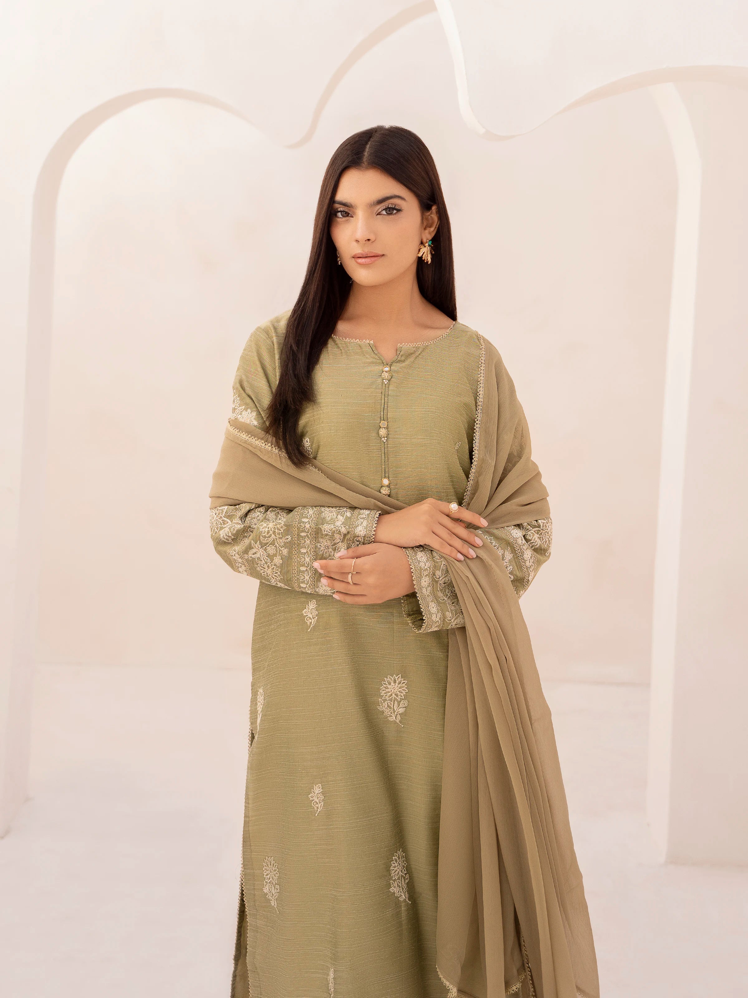 Pret Embroidered Chanderi Suit - EWTPLE24-00026-3P - Image 3