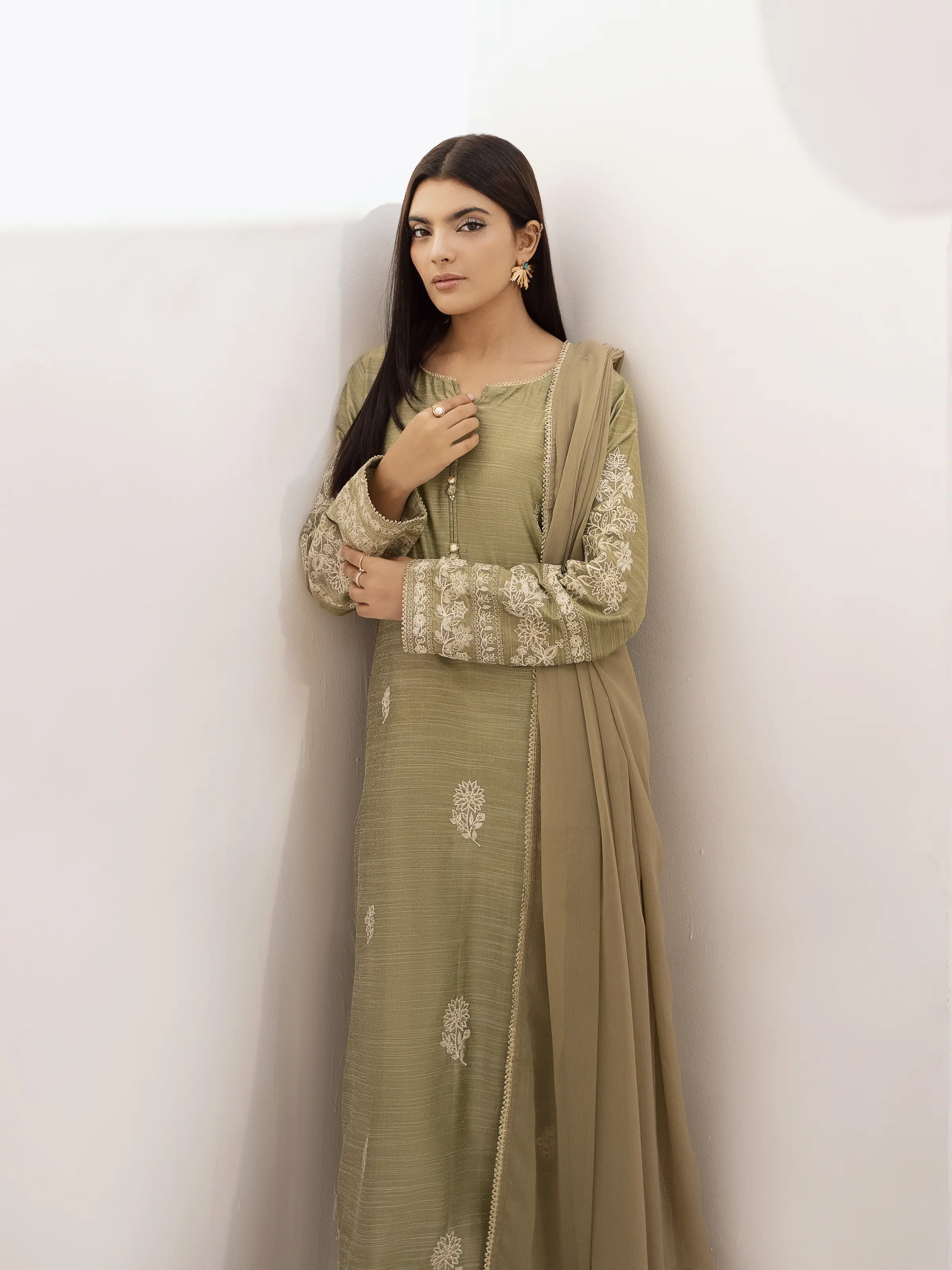 Pret Embroidered Chanderi Suit - EWTPLE24-00026-3P - Image 5