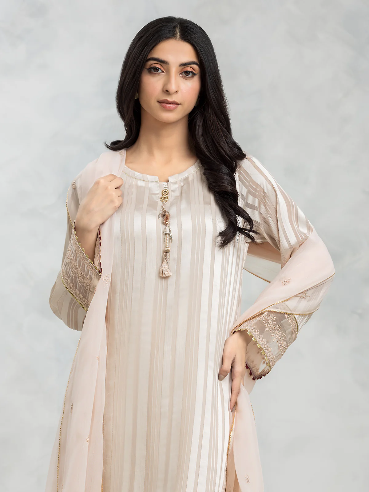 Pret Embroidered Chiffon Suit - EWTPLE24-00011-3P - Image 2
