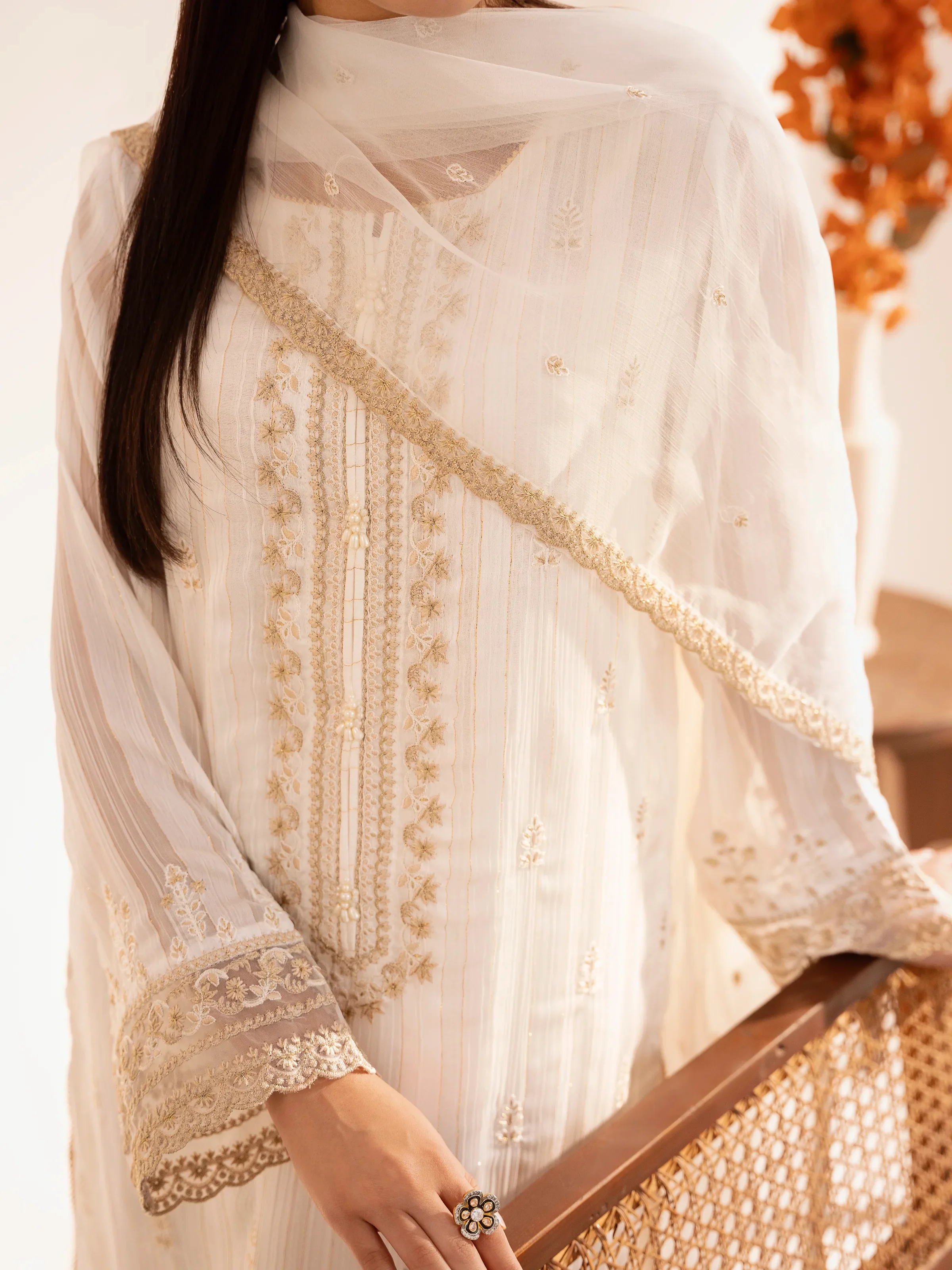 Pret Embroidered Chiffon Suit - EWTPLE24-00013-3P - Image 3