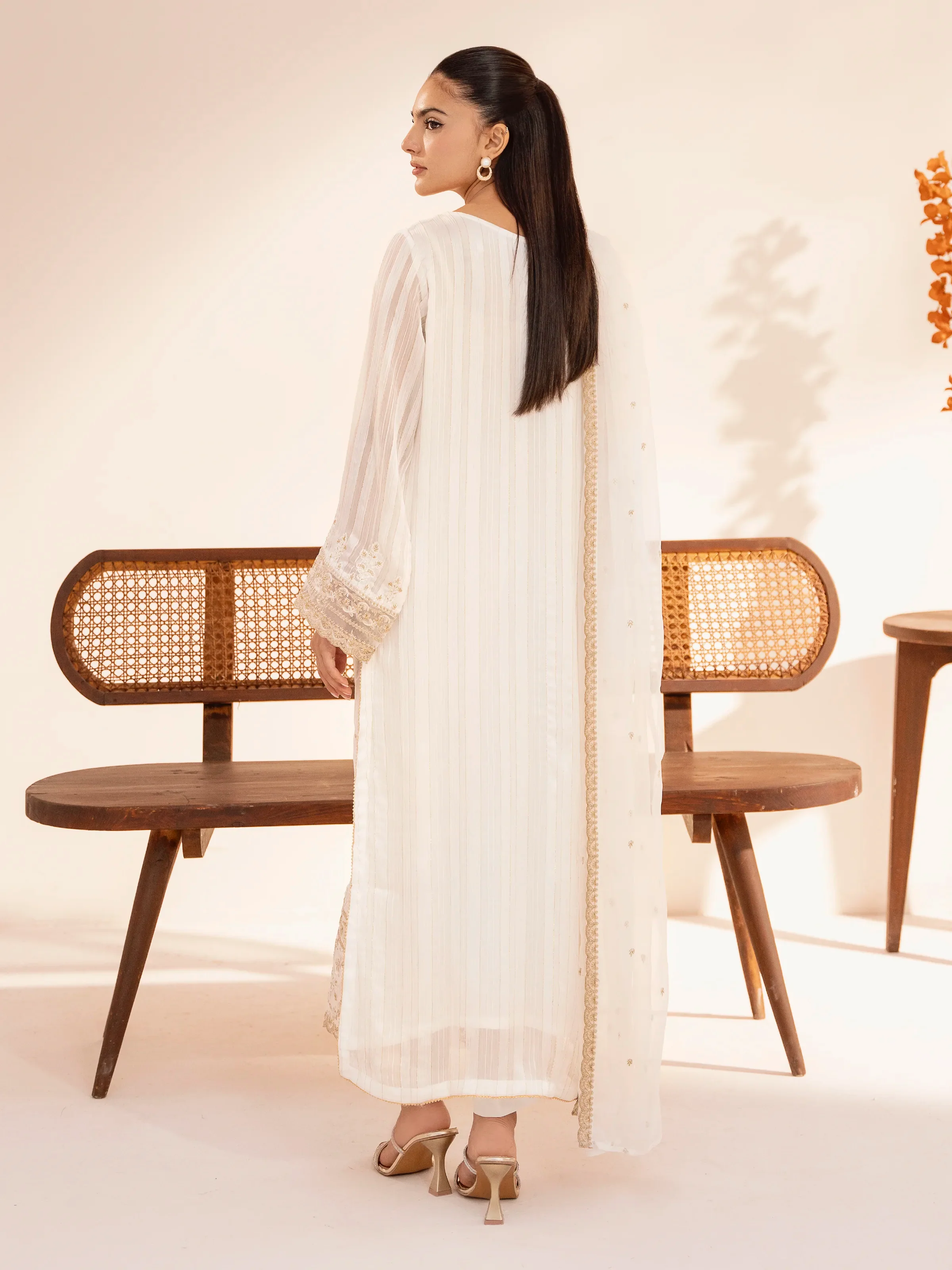Pret Embroidered Chiffon Suit - EWTPLE24-00013-3P - Image 7