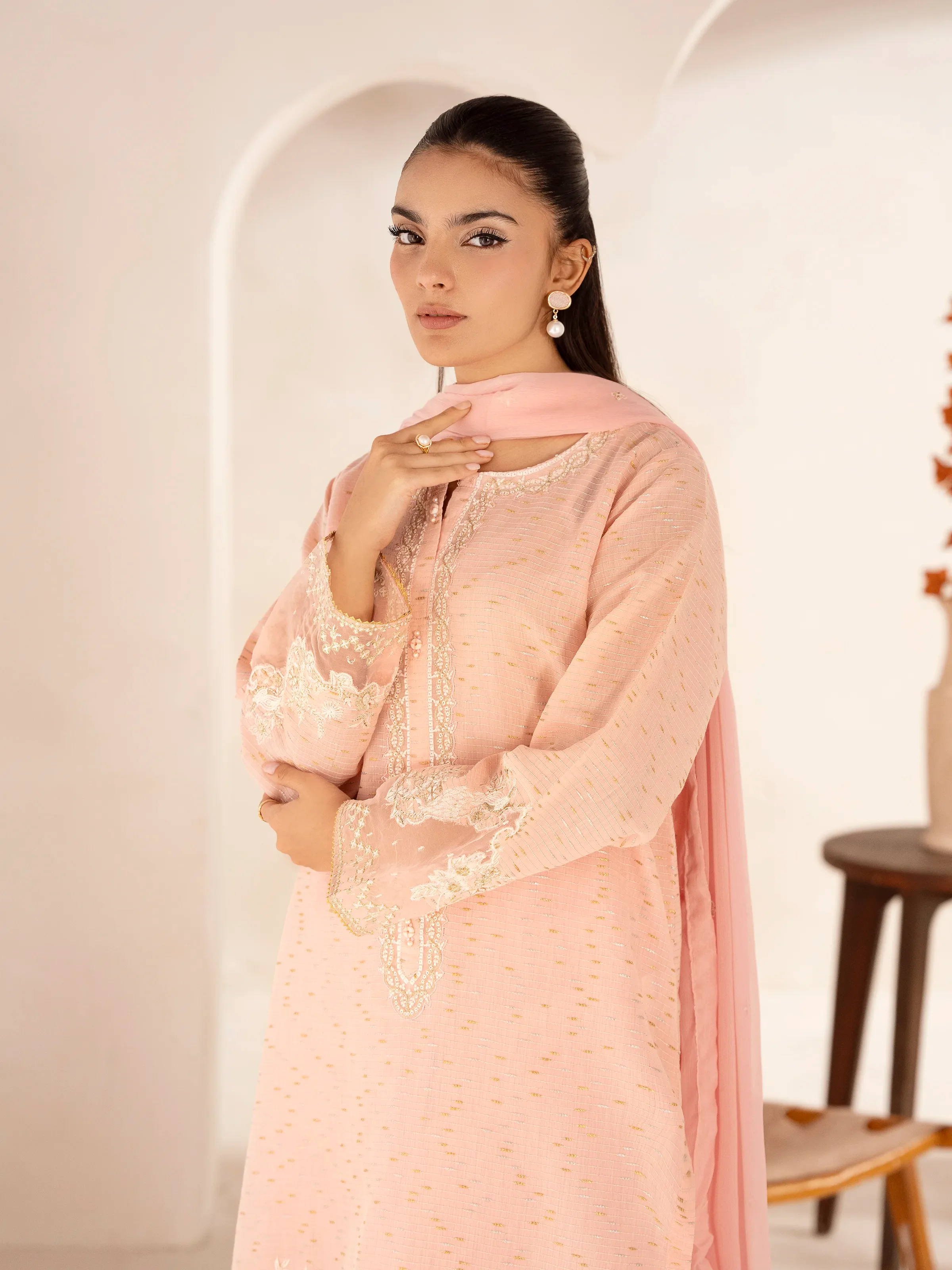 Pret Embroidered Dobby Suit - EWTPLE24-00025-3P - Image 2
