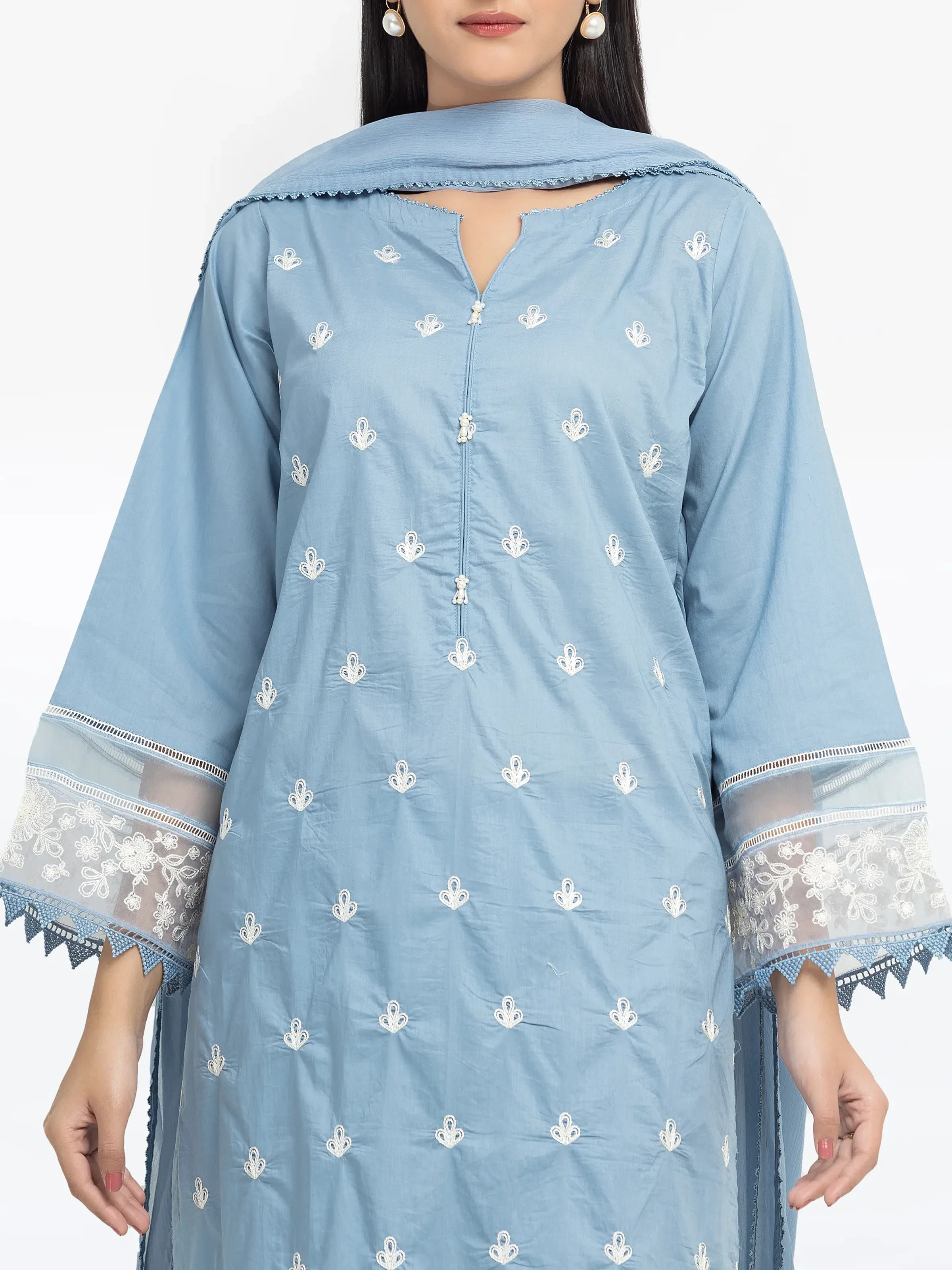 Pret Embroidered Cambric Suit - EWTKE24-81051-3P - Image 2