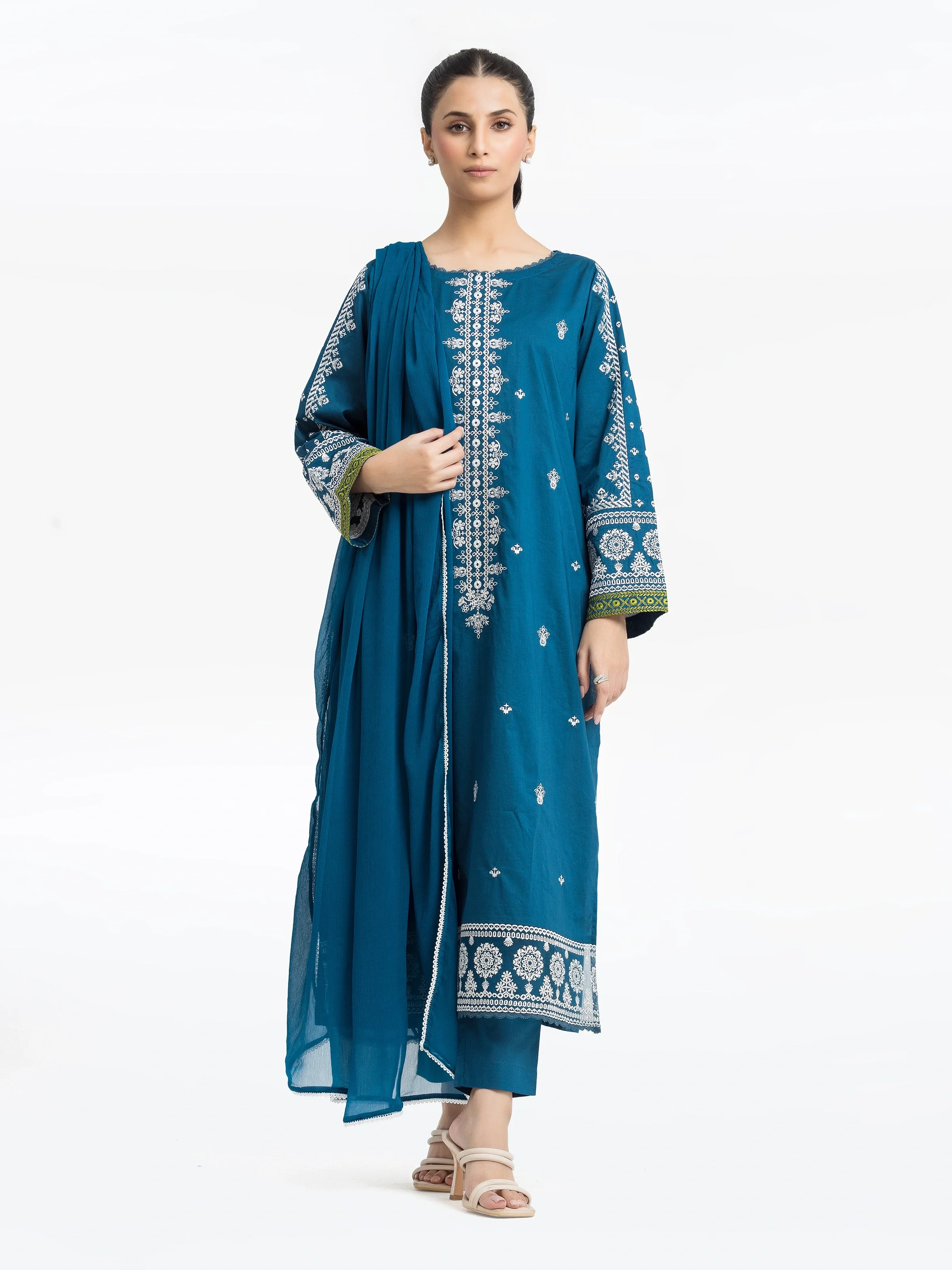 Pret Embroidered Cambric Suit - EWTKE24-81055-3P