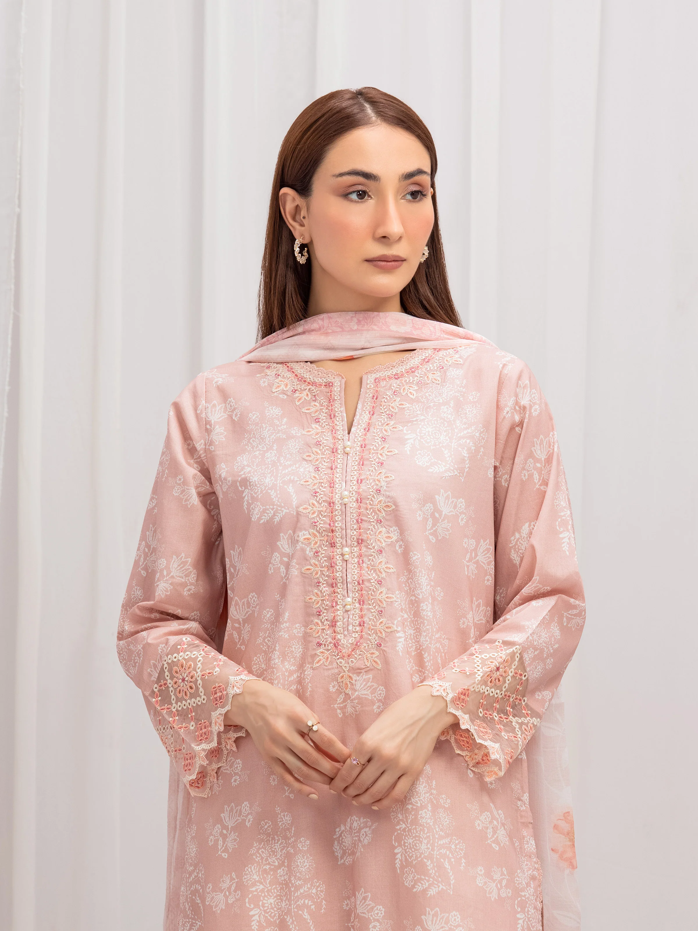 Pret Embroidered Cambric Suit - EWTKE5-81733-3P - Image 2