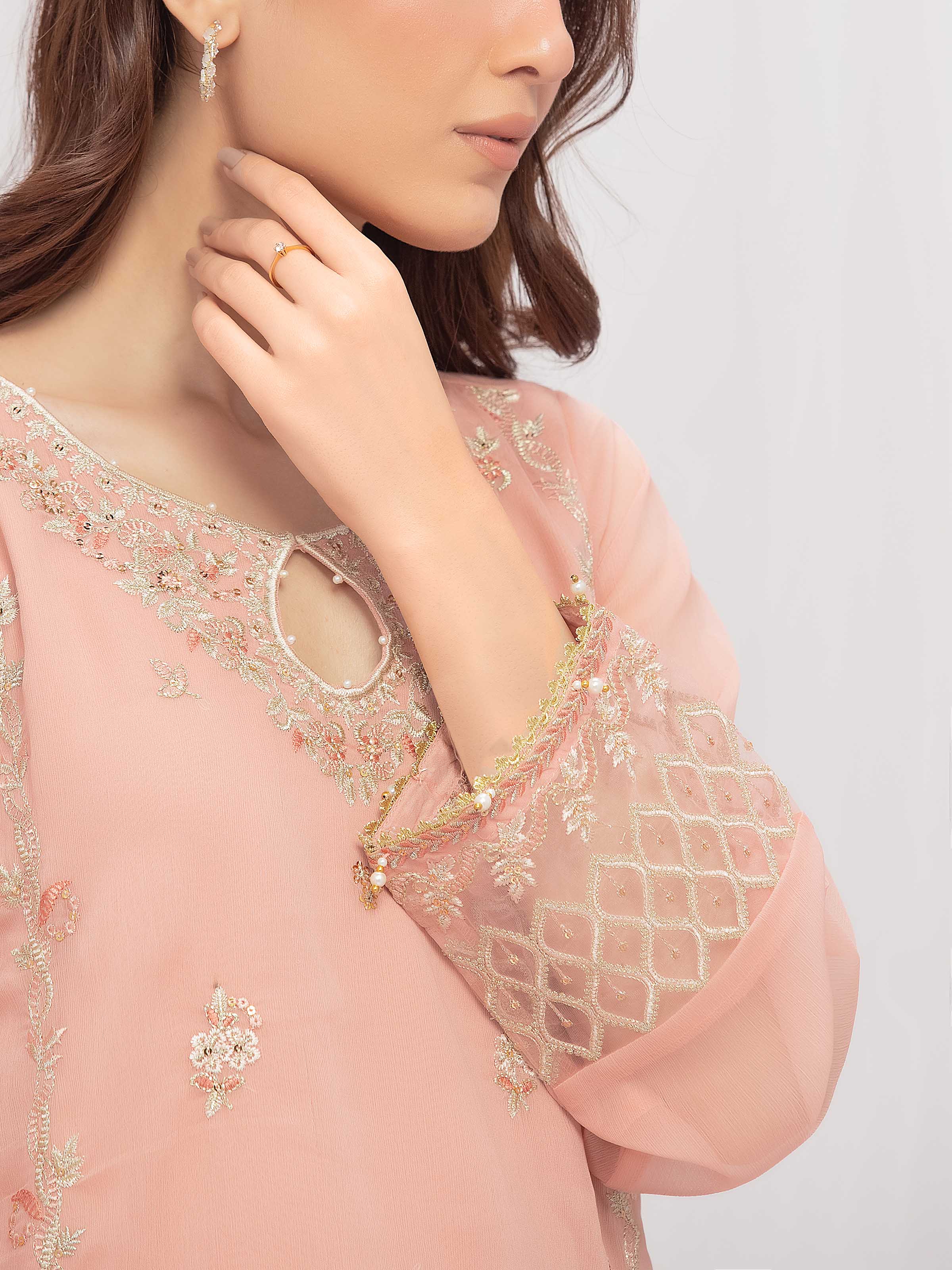 Pret Embroidered Chiffon Suit - EWTPLE5-00046-3P - Image 3