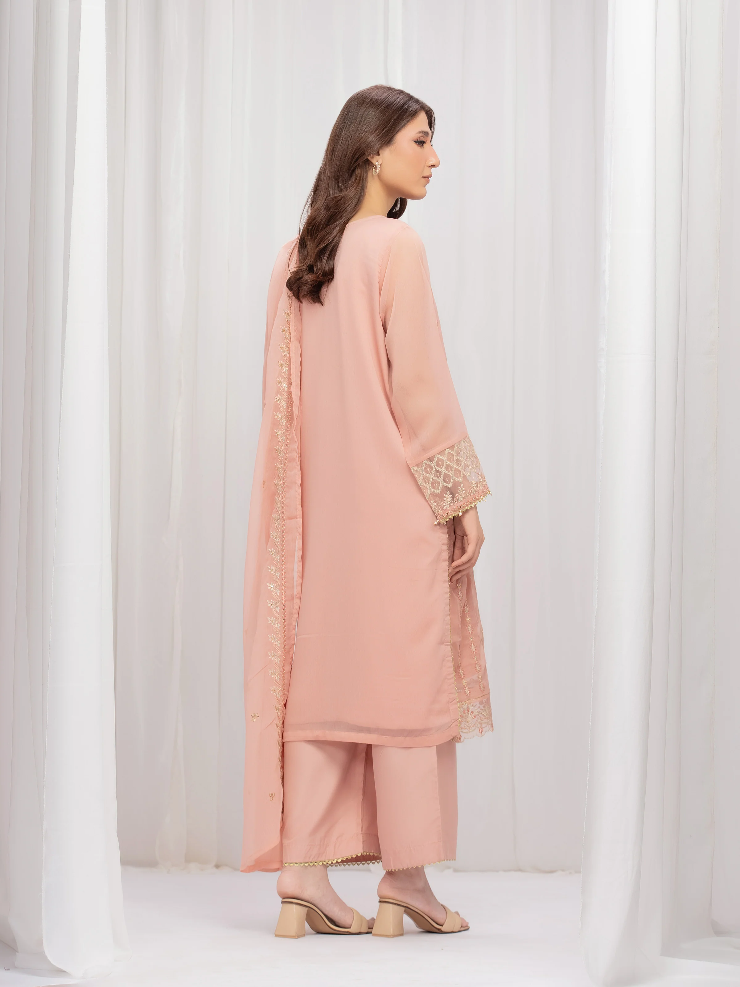 Pret Embroidered Chiffon Suit - EWTPLE5-00046-3P - Image 6